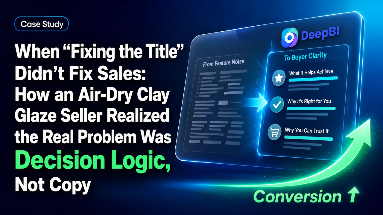 When “Fixing the Title” Didn’t Fix Sales: How an Air-Dry Clay Glaze Seller Realized the Real Problem Was Decision Logic, Not Copy