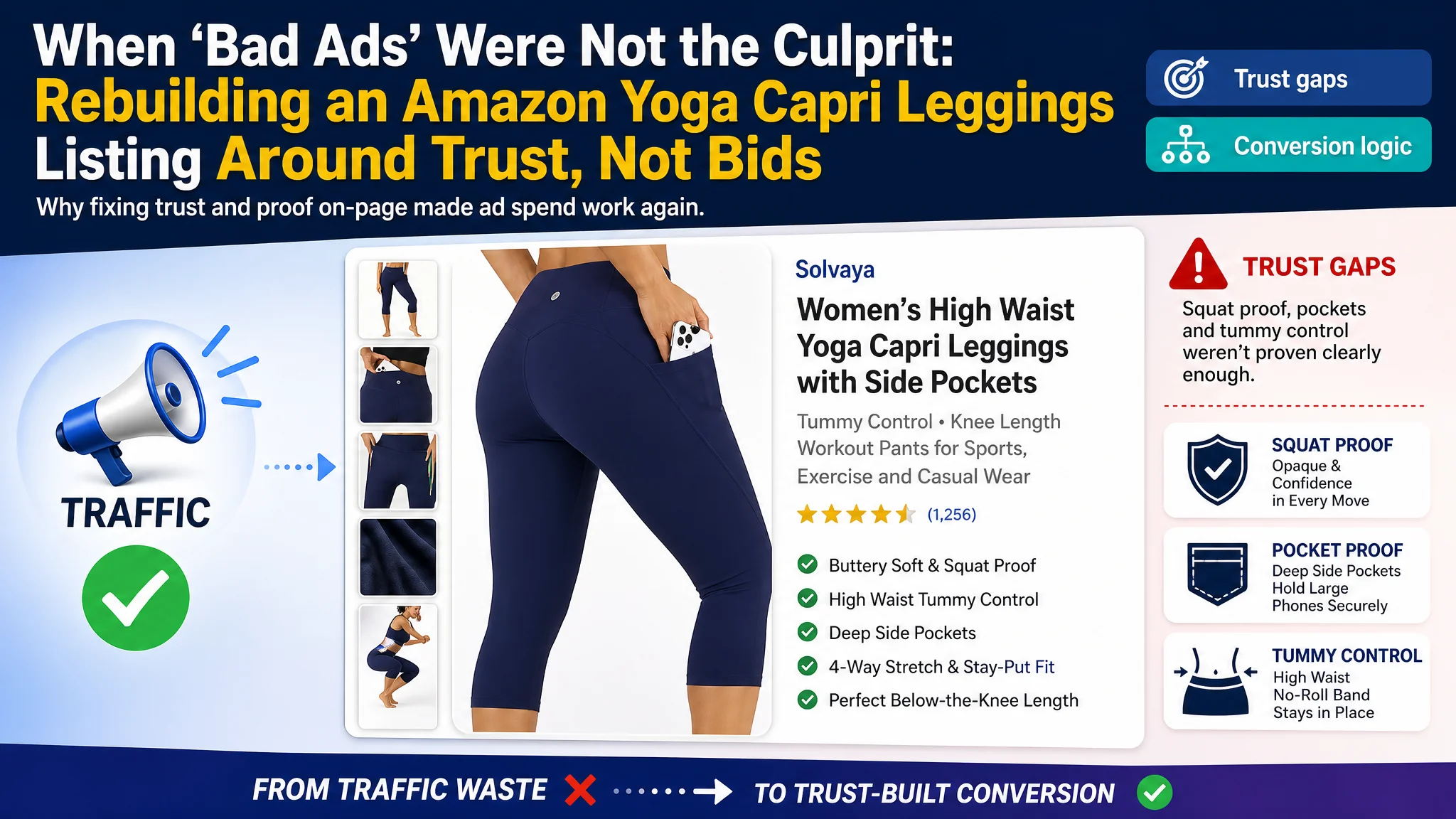 When “Bad Ads” Were Not the Culprit: Rebuilding an Amazon Yoga Capri Leggings Listing Around Trust, Not Bids