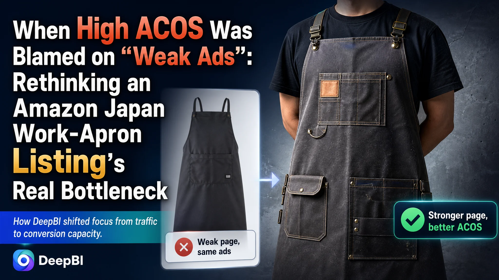When High ACOS Was Blamed on “Weak Ads”: Rethinking an Amazon Japan Work-Apron Listing’s Real Bottleneck