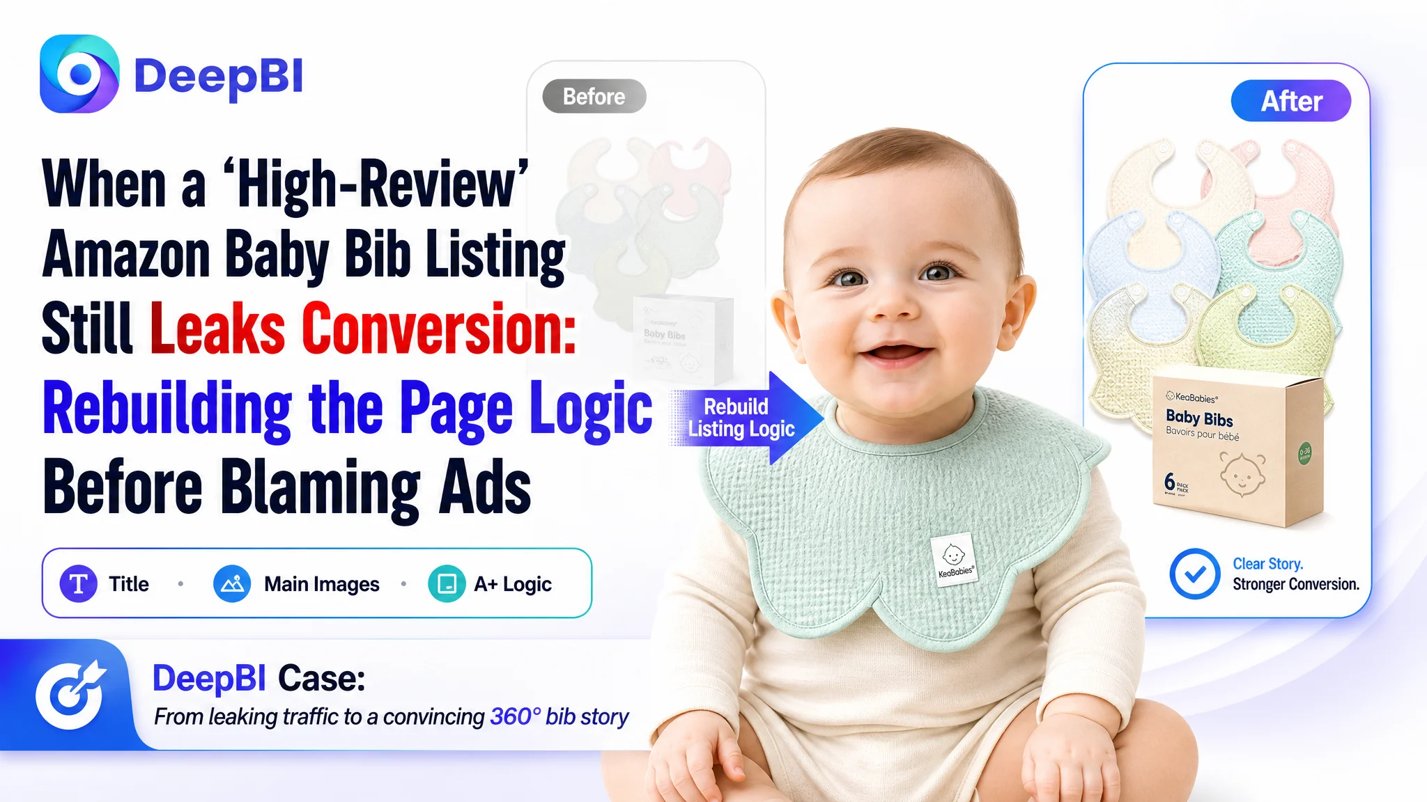 When a “High-Review” Amazon Baby Bib Listing Still Leaks Conversion: Rebuilding the Page Logic Before Blaming Ads