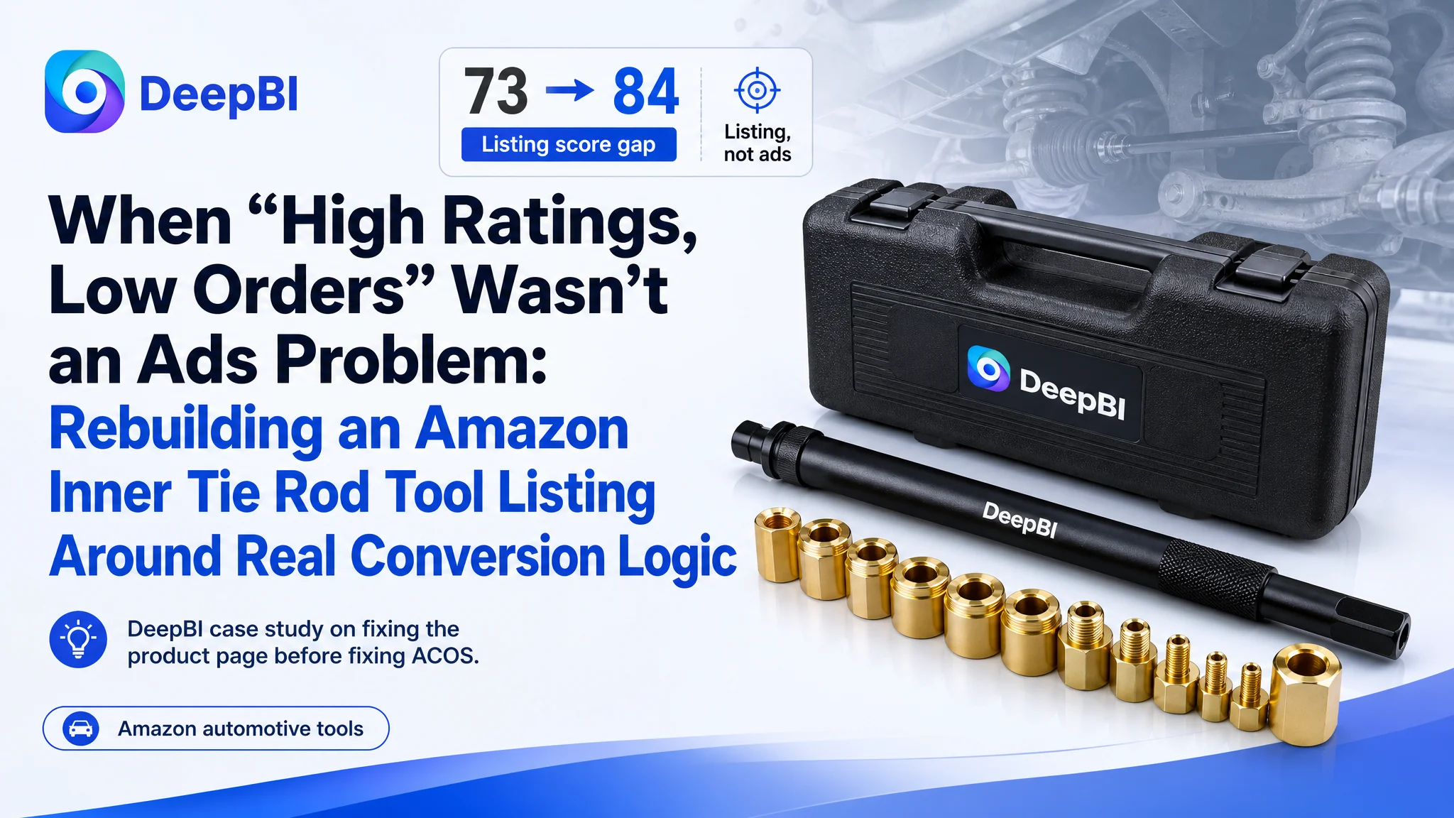 When “High Ratings, Low Orders” Wasn’t an Ads Problem: Rebuilding an Amazon Inner Tie Rod Tool Listing Around Real Conversion Logic