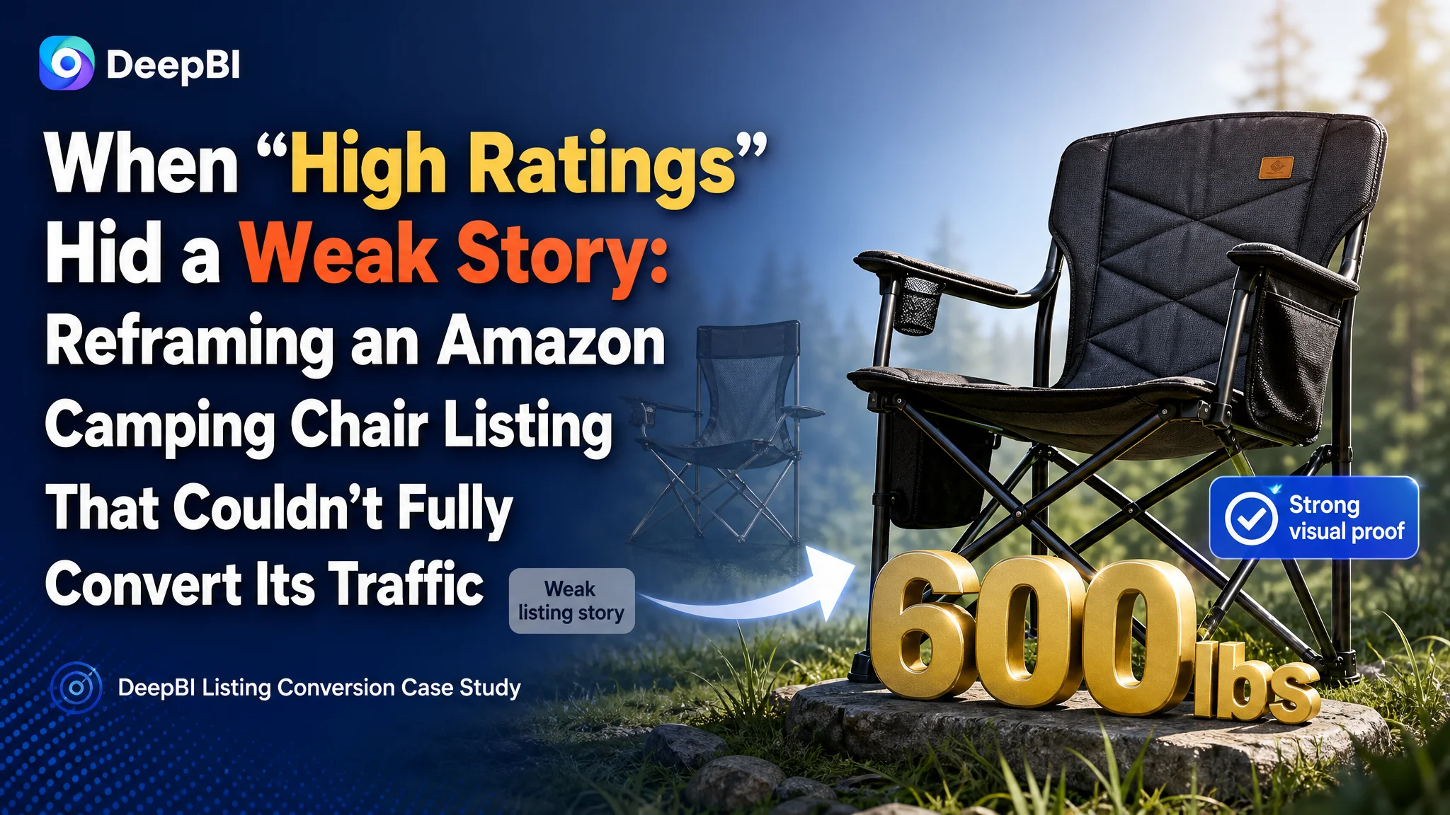 When “High Ratings” Hid a Weak Story: Reframing an Amazon Camping Chair Listing That Couldn’t Fully Convert Its Traffic