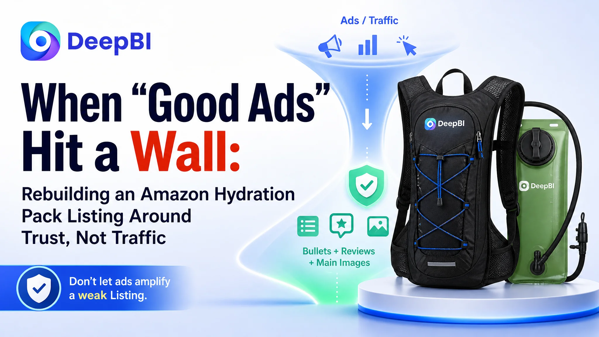 When “Good Ads” Hit a Wall: Rebuilding an Amazon Hydration Pack Listing Around Trust, Not Traffic