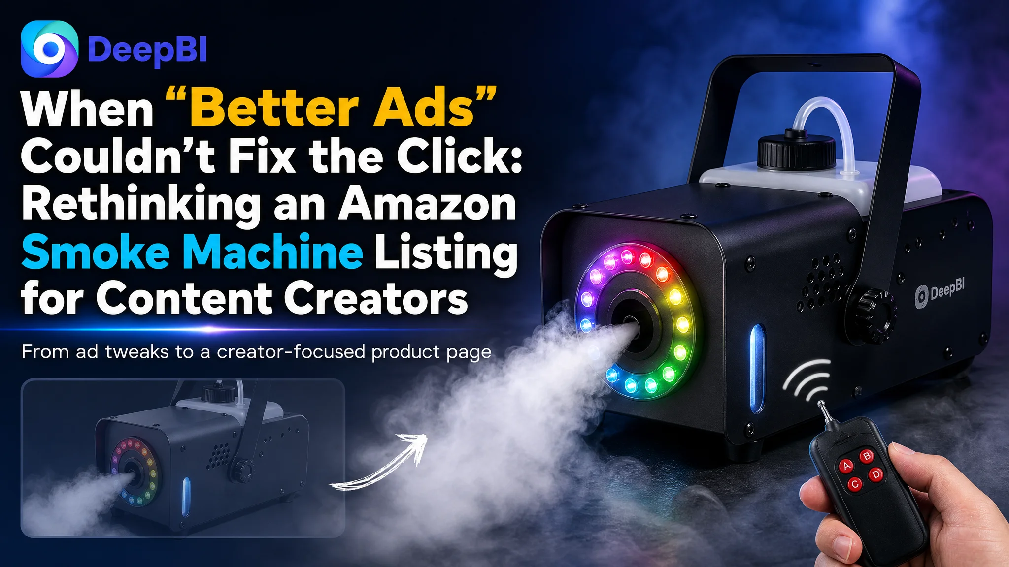 When “Better Ads” Couldn’t Fix the Click: Rethinking an Amazon Smoke Machine Listing for Content Creators