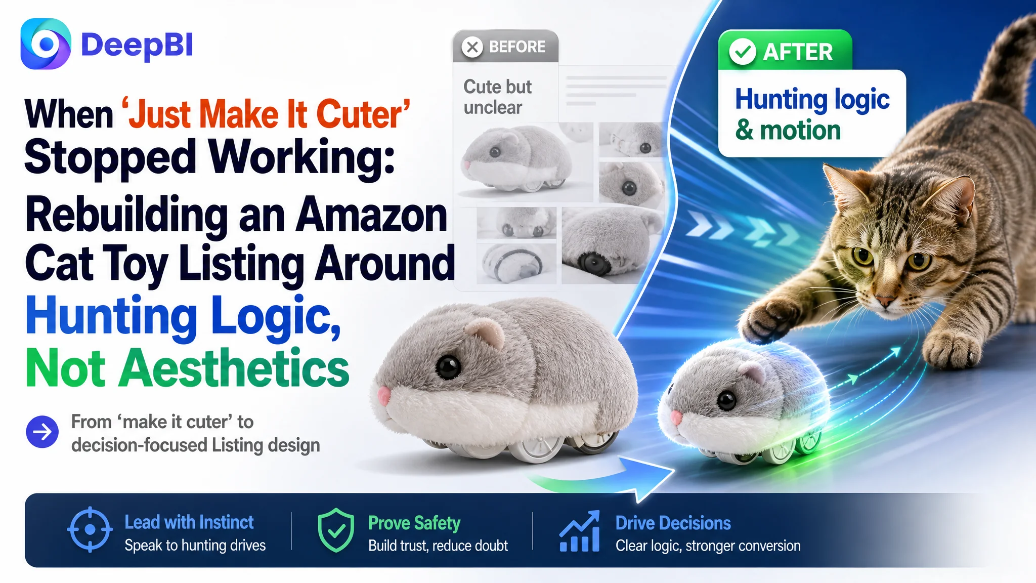 When “Just Make It Cuter” Stopped Working: Rebuilding an Amazon Cat Toy Listing Around Hunting Logic, Not Aesthetics