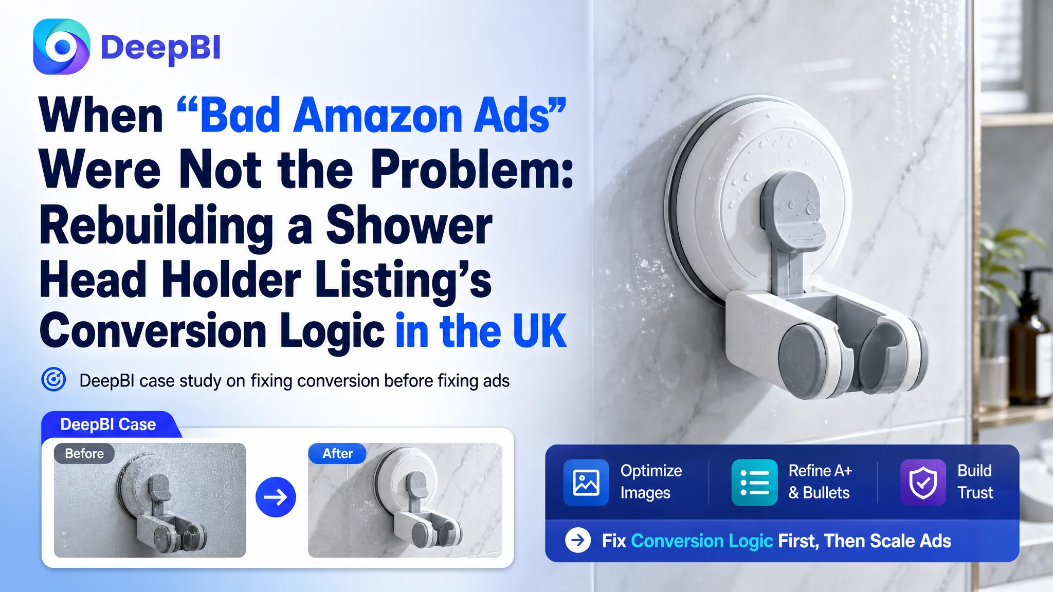 When “Bad Amazon Ads” Were Not the Problem: Rebuilding a Shower Head Holder Listing’s Conversion Logic in the UK