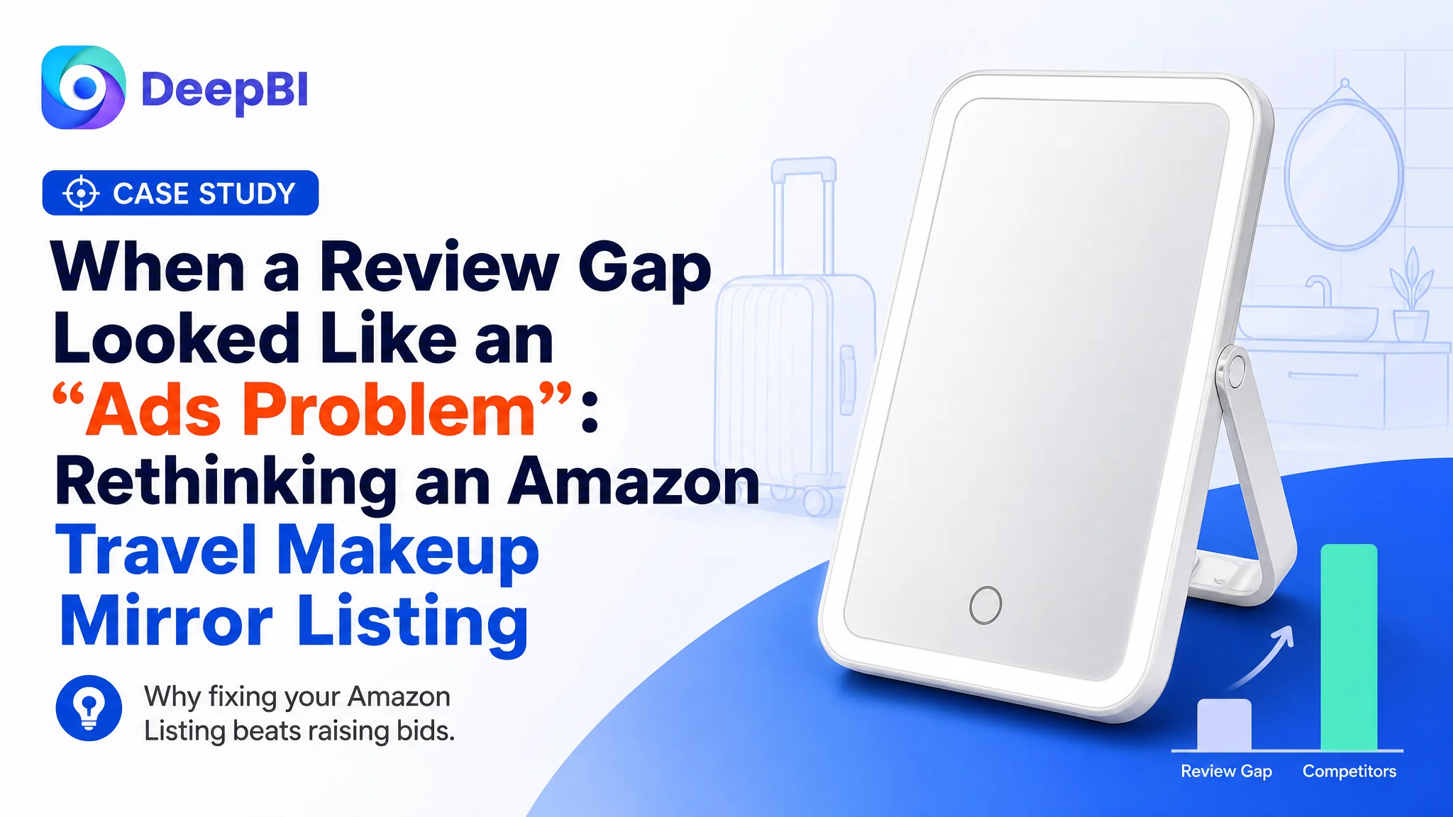 When a Review Gap Looked Like an “Ads Problem”: Rethinking an Amazon Travel Makeup Mirror Listing