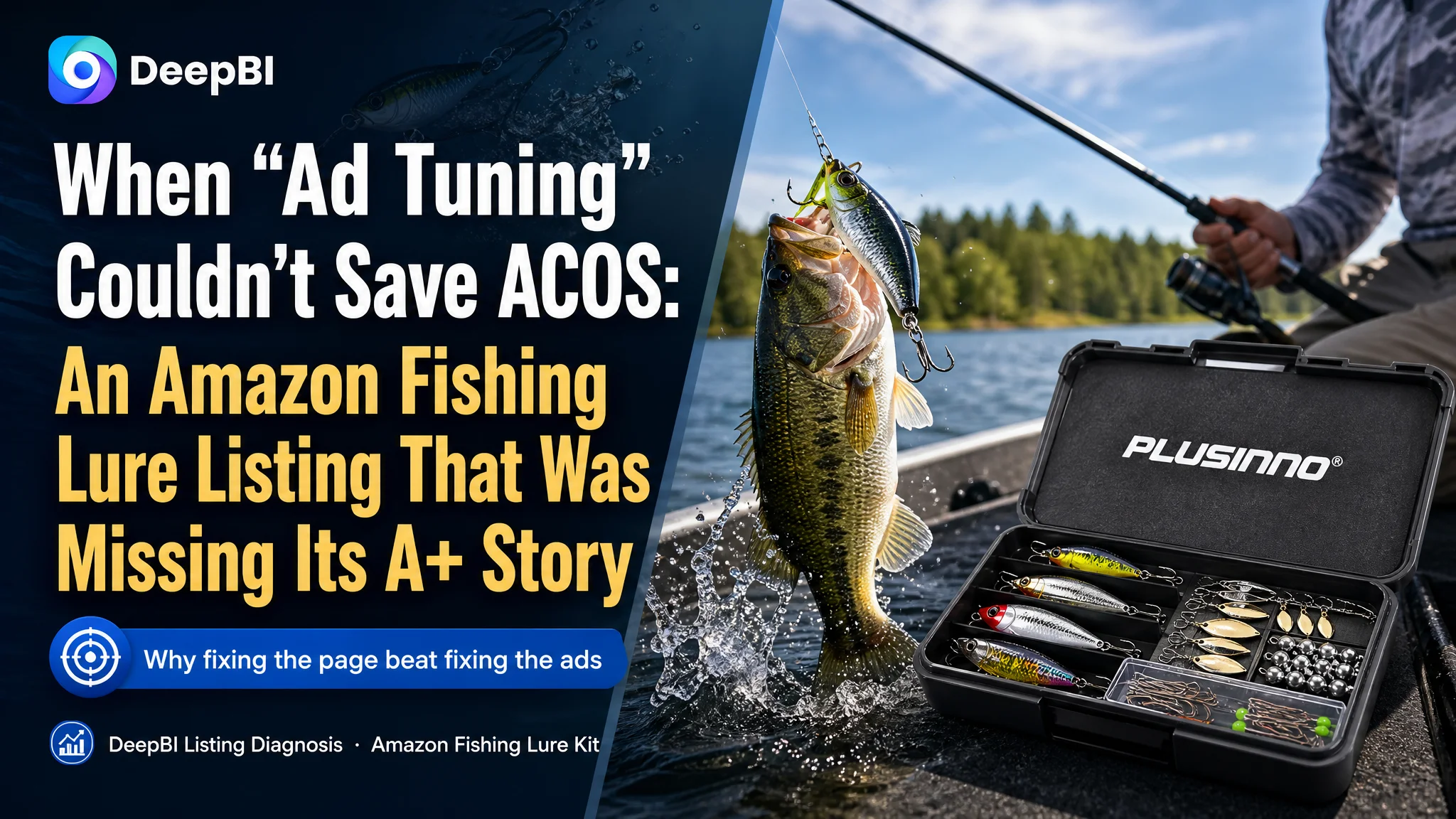 When “Ad Tuning” Couldn’t Save ACOS: An Amazon Fishing Lure Listing That Was Missing Its A+ Story
