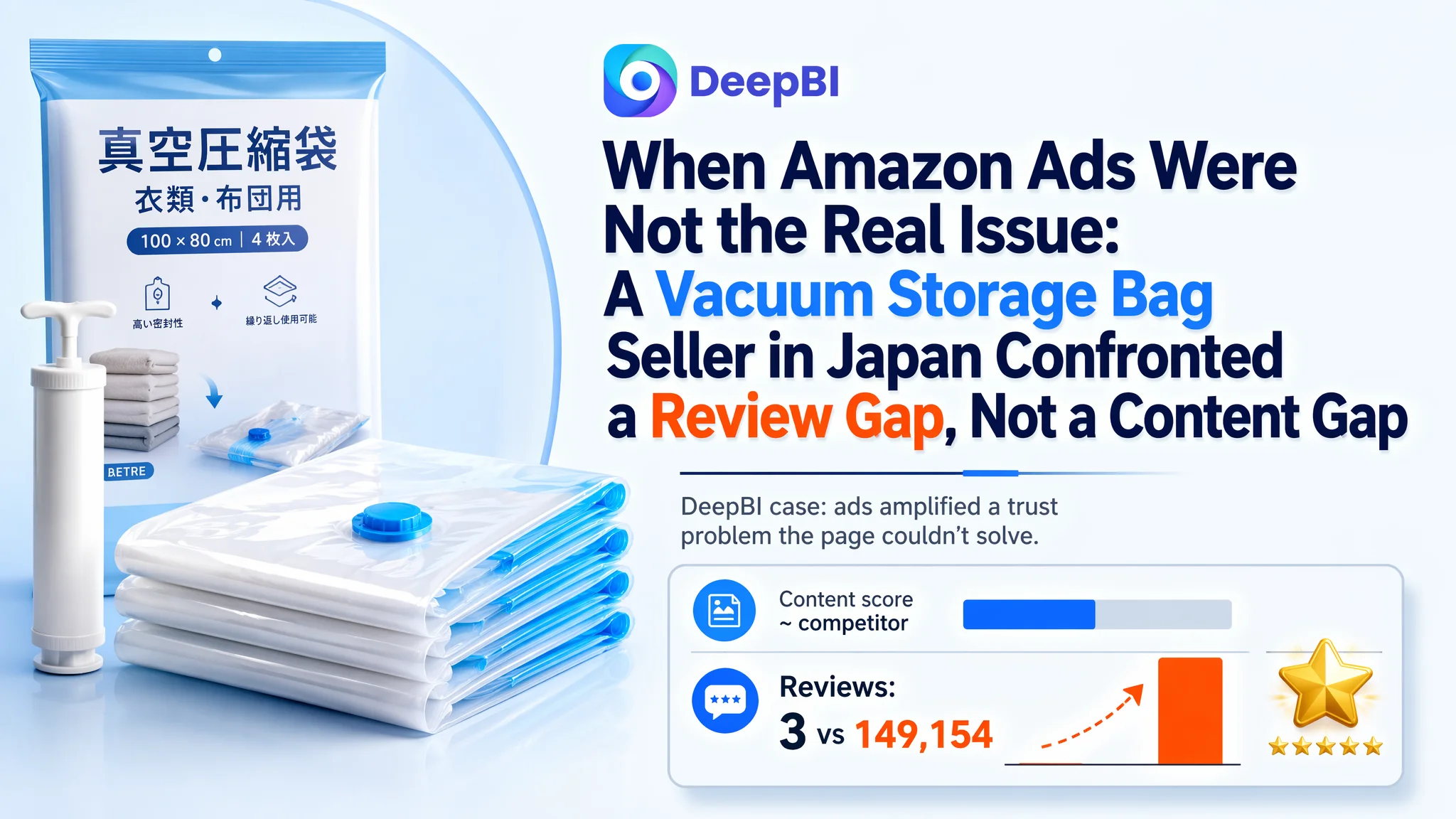 When Amazon Ads Were Not the Real Issue: A Vacuum Storage Bag Seller in Japan Confronted a Review Gap, Not a Content Gap