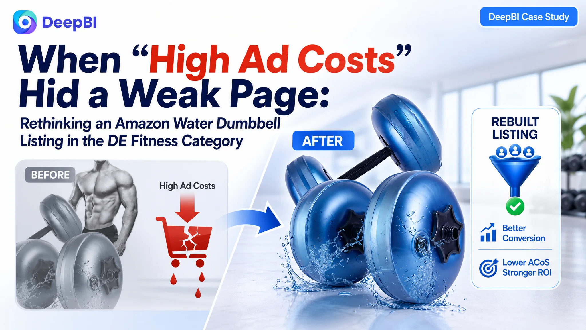 When “High Ad Costs” Hid a Weak Page: Rethinking an Amazon Water Dumbbell Listing in the DE Fitness Category