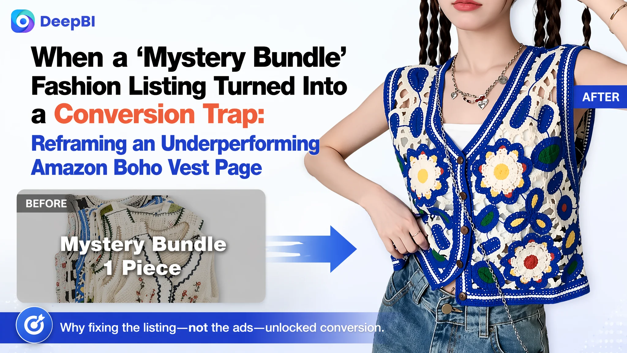 When a “Mystery Bundle” Fashion Listing Turned Into a Conversion Trap: Reframing an Underperforming Amazon Boho Vest Page