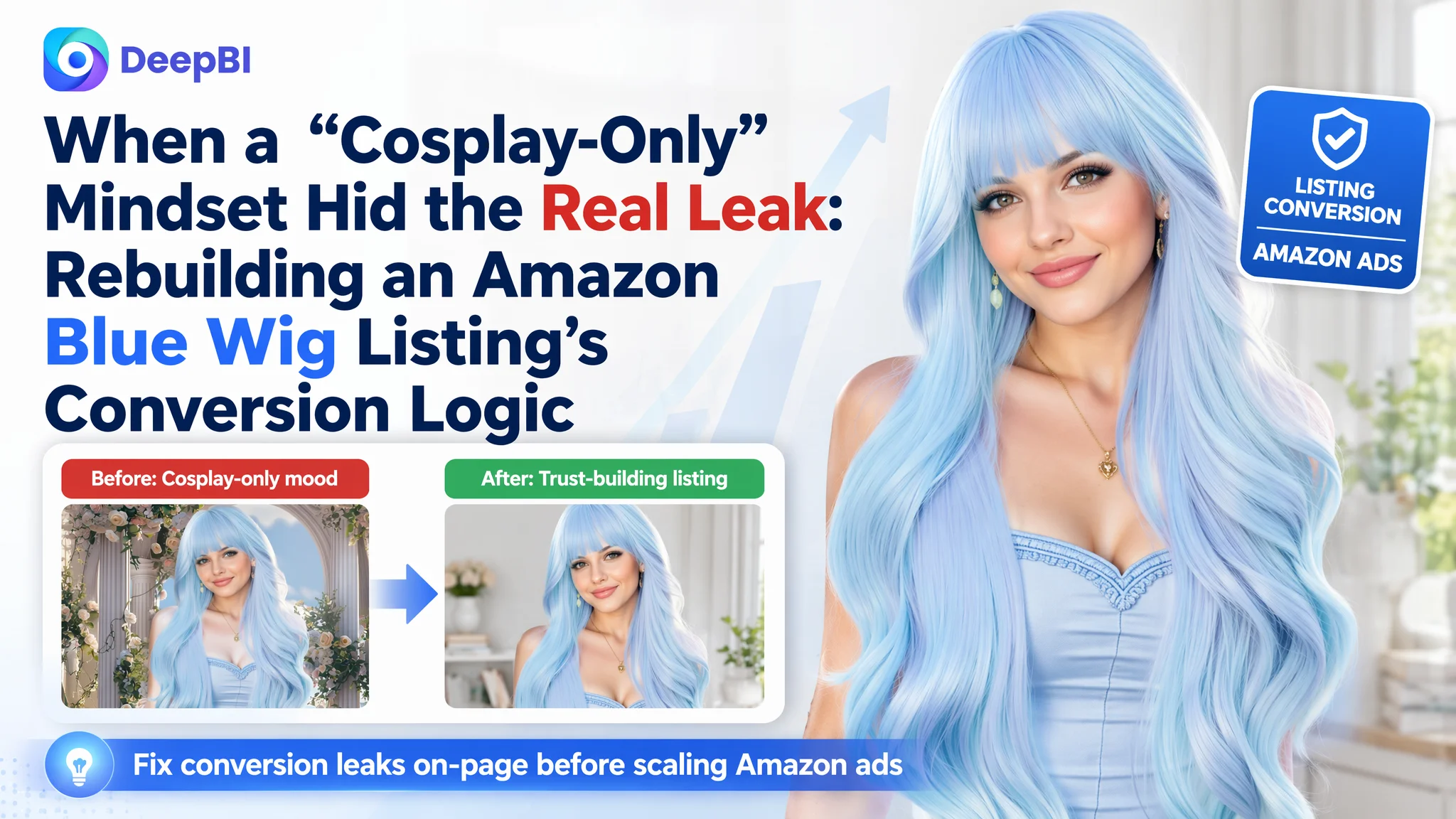 When a “Cosplay-Only” Mindset Hid the Real Leak: Rebuilding an Amazon Blue Wig Listing’s Conversion Logic
