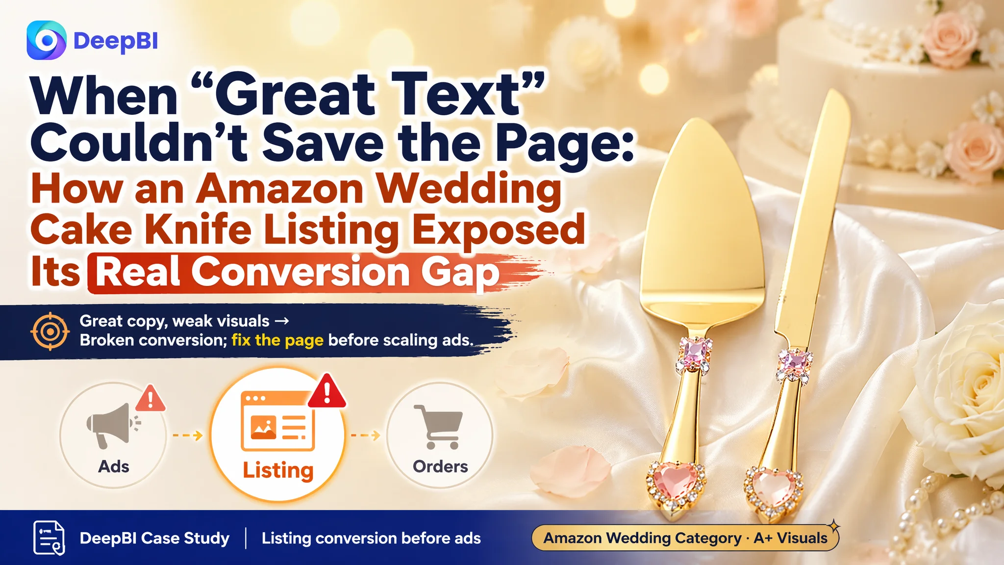 When “Great Text” Couldn’t Save the Page: How an Amazon Wedding Cake Knife Listing Exposed Its Real Conversion Gap