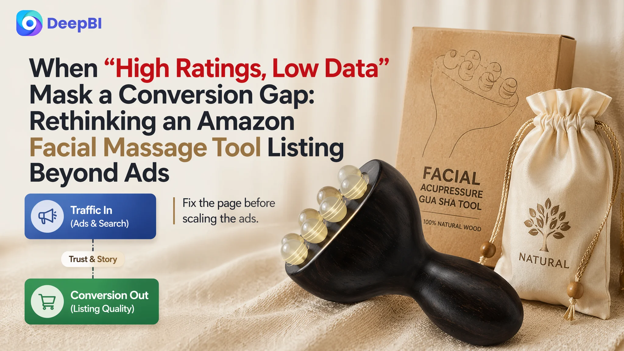 When “High Ratings, Low Data” Mask a Conversion Gap: Rethinking an Amazon Facial Massage Tool Listing Beyond Ads