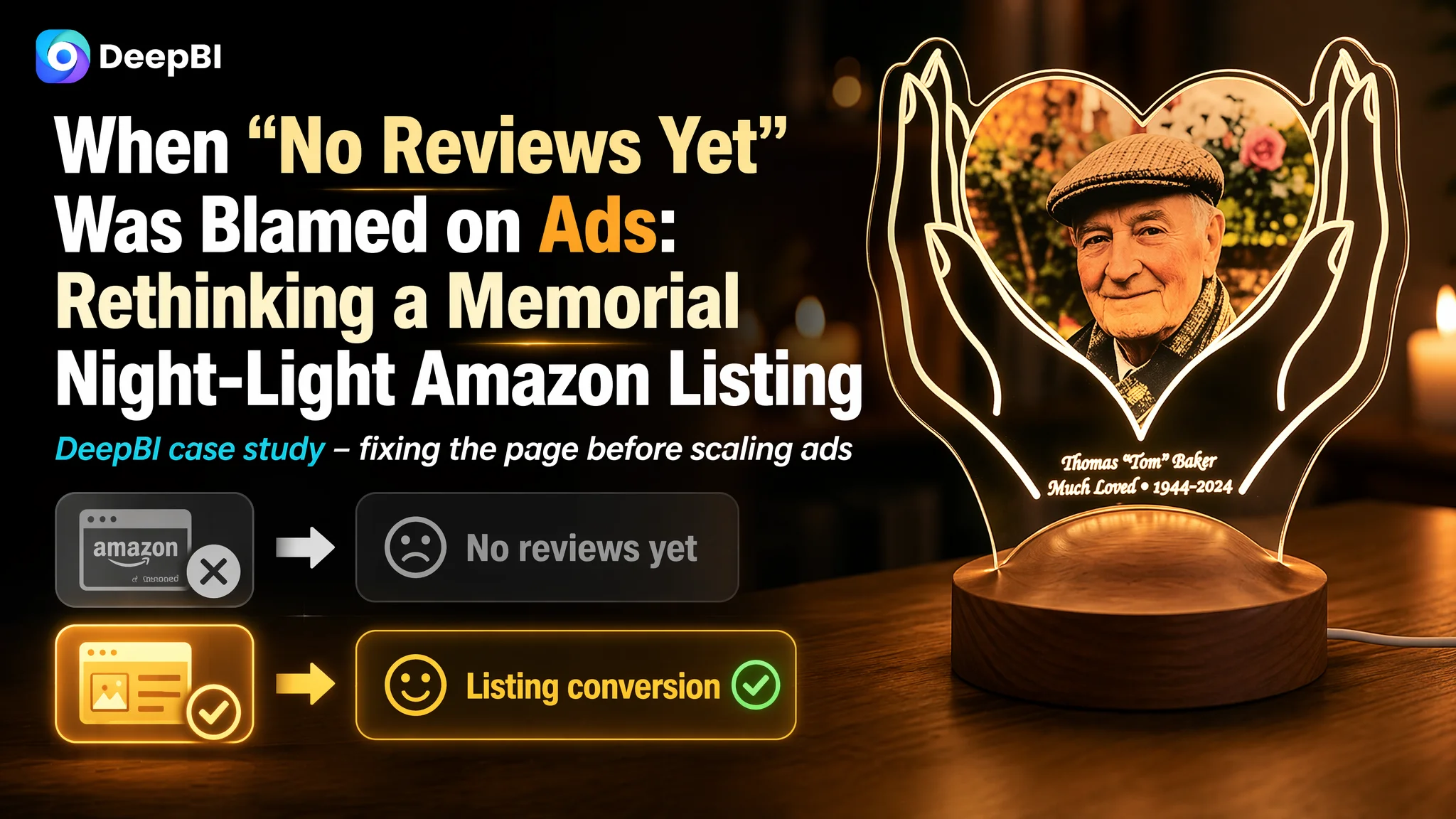 When “No Reviews Yet” Was Blamed on Ads: Rethinking a Memorial Night-Light Amazon Listing