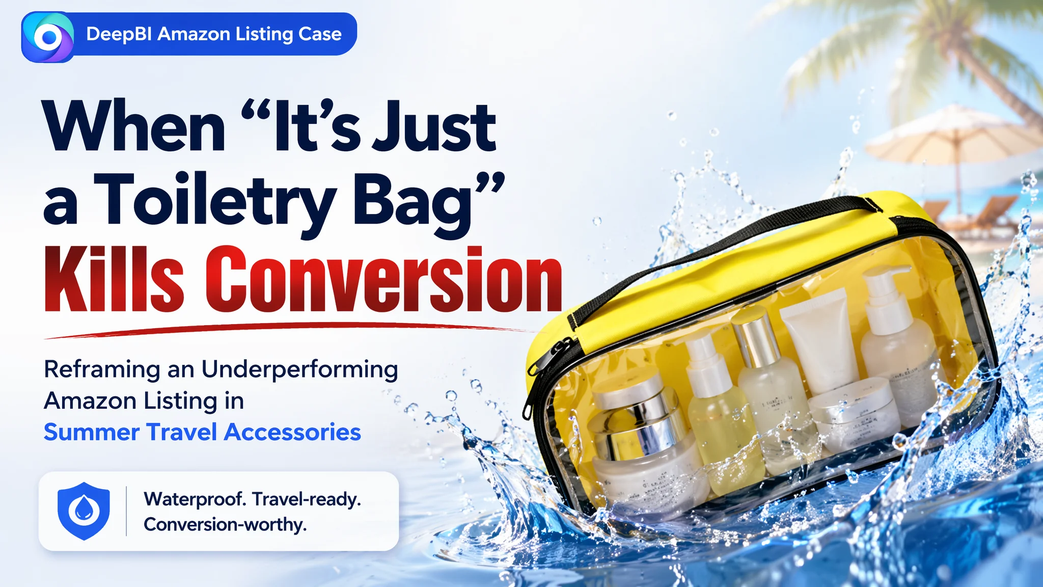 When “It’s Just a Toiletry Bag” Kills Conversion: Reframing an Underperforming Amazon Listing in Summer Travel Accessories