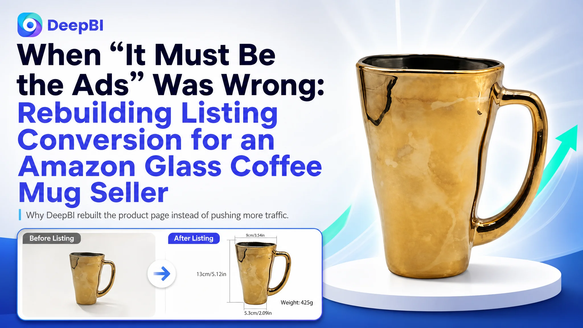 When “It Must Be the Ads” Was Wrong: Rebuilding Listing Conversion for an Amazon Glass Coffee Mug Seller