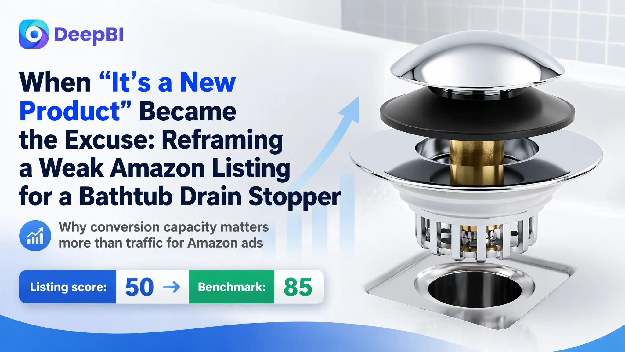 When “It’s a New Product” Became the Excuse: Reframing a Weak Amazon Listing for a Bathtub Drain Stopper