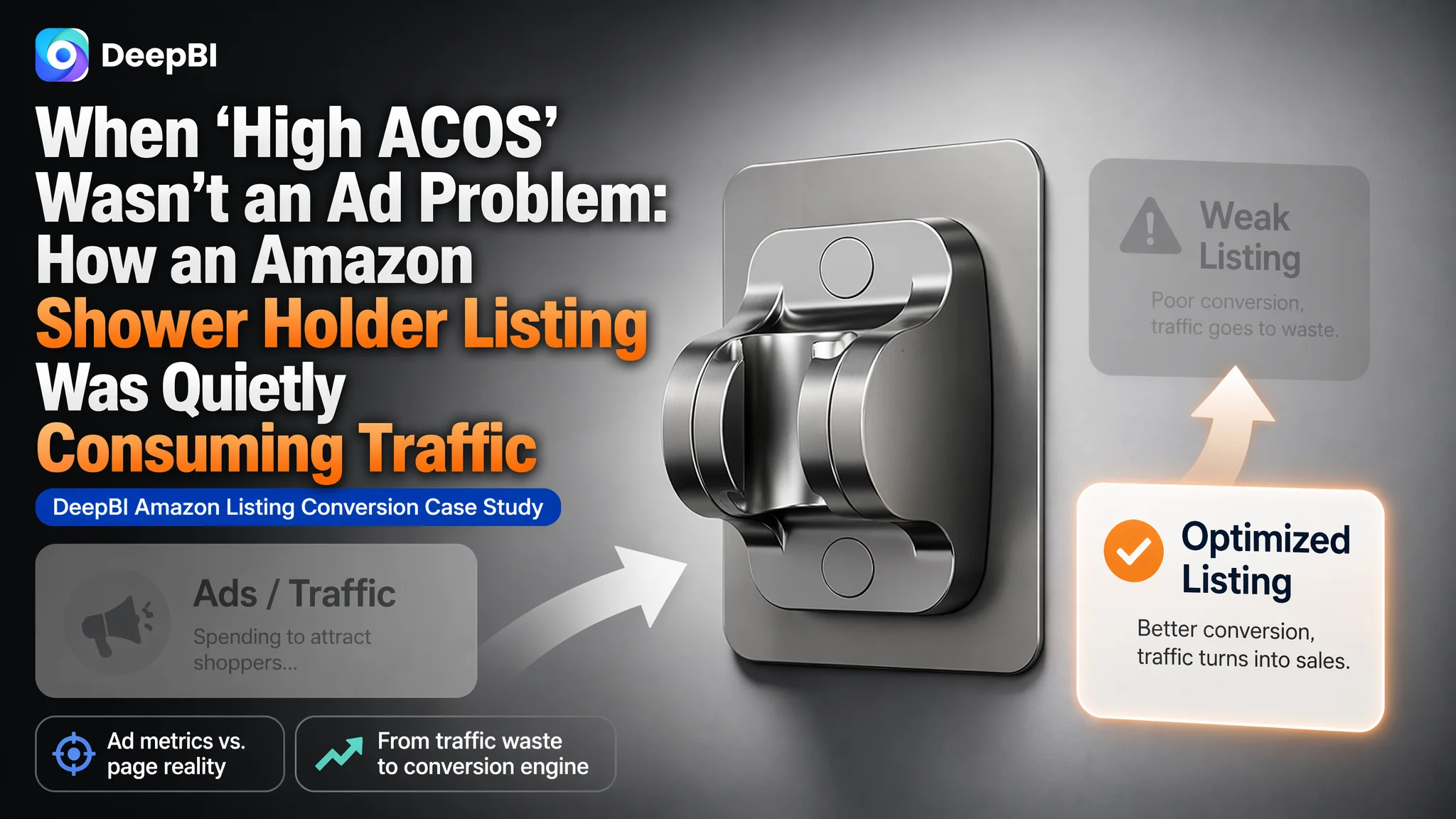 When “High ACOS” Wasn’t an Ad Problem: How an Amazon Shower Holder Listing Was Quietly Consuming Traffic