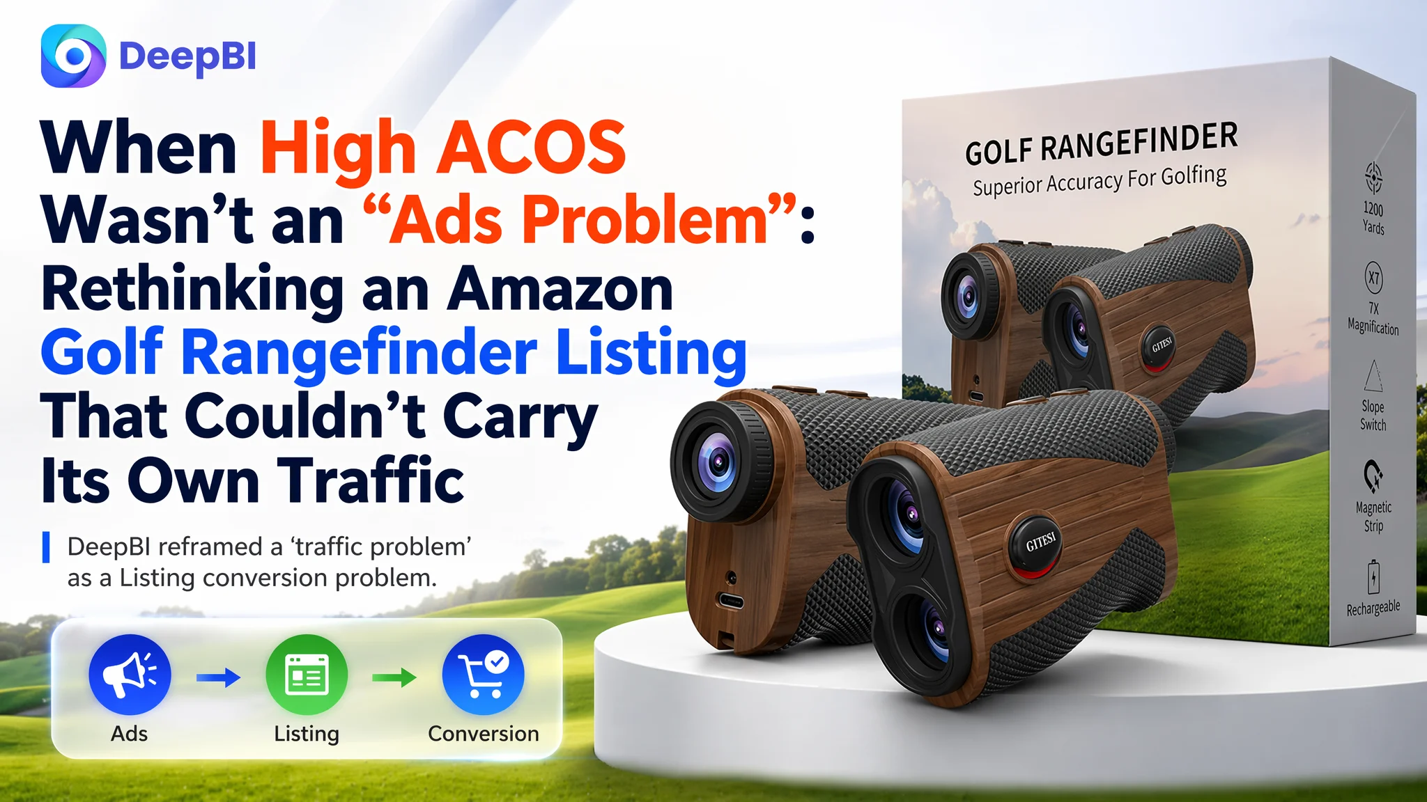 When High ACOS Wasn’t an “Ads Problem”: Rethinking an Amazon Golf Rangefinder Listing That Couldn’t Carry Its Own Traffic