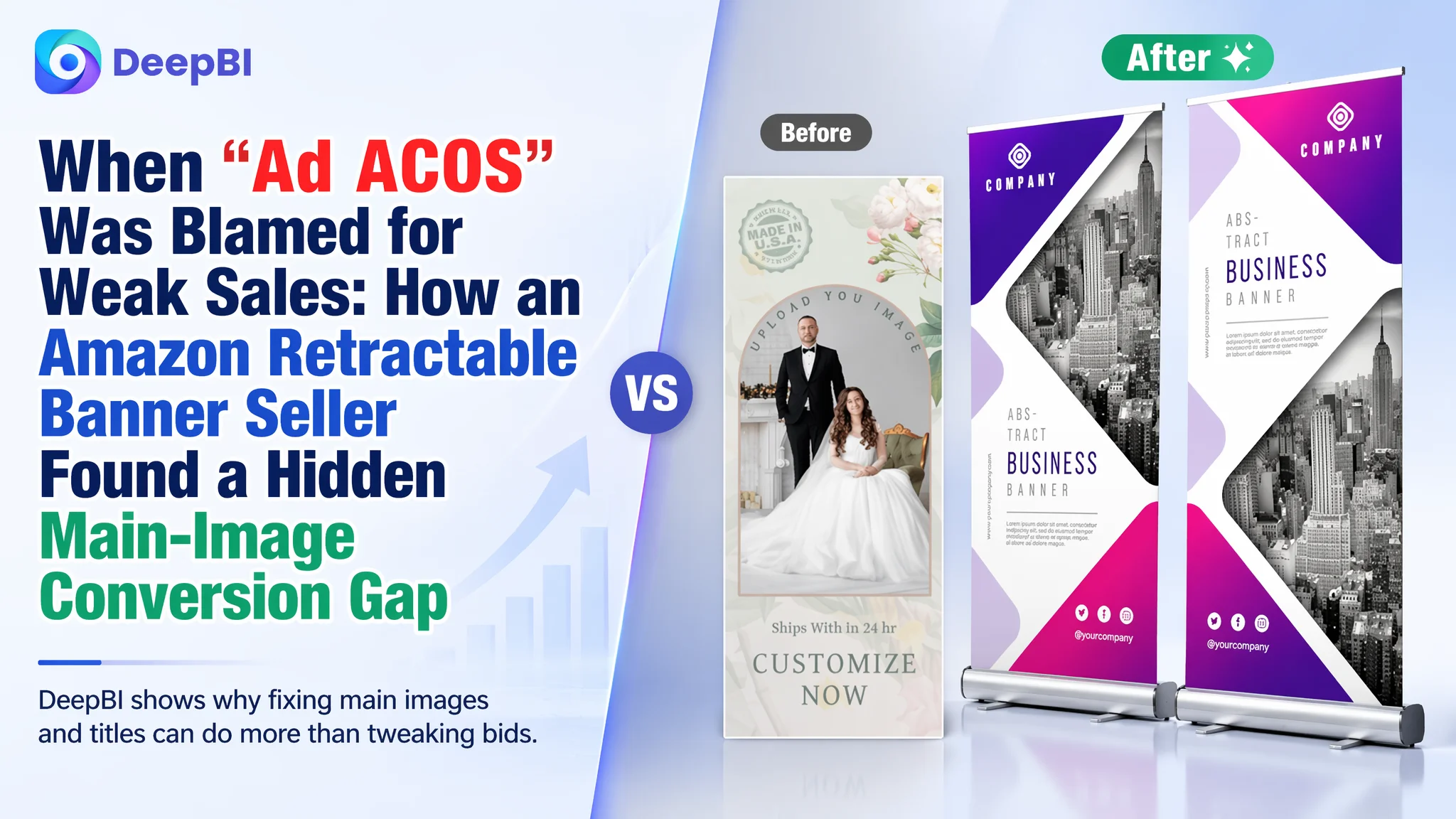 When “Ad ACOS” Was Blamed for Weak Sales: How an Amazon Retractable Banner Seller Found a Hidden Main-Image Conversion Gap