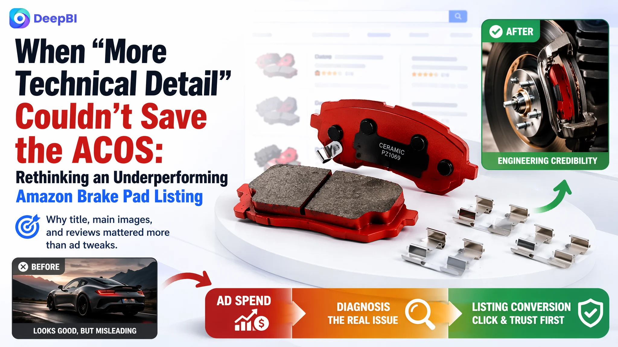When “More Technical Detail” Couldn’t Save the ACOS: Rethinking an Underperforming Amazon Brake Pad Listing
