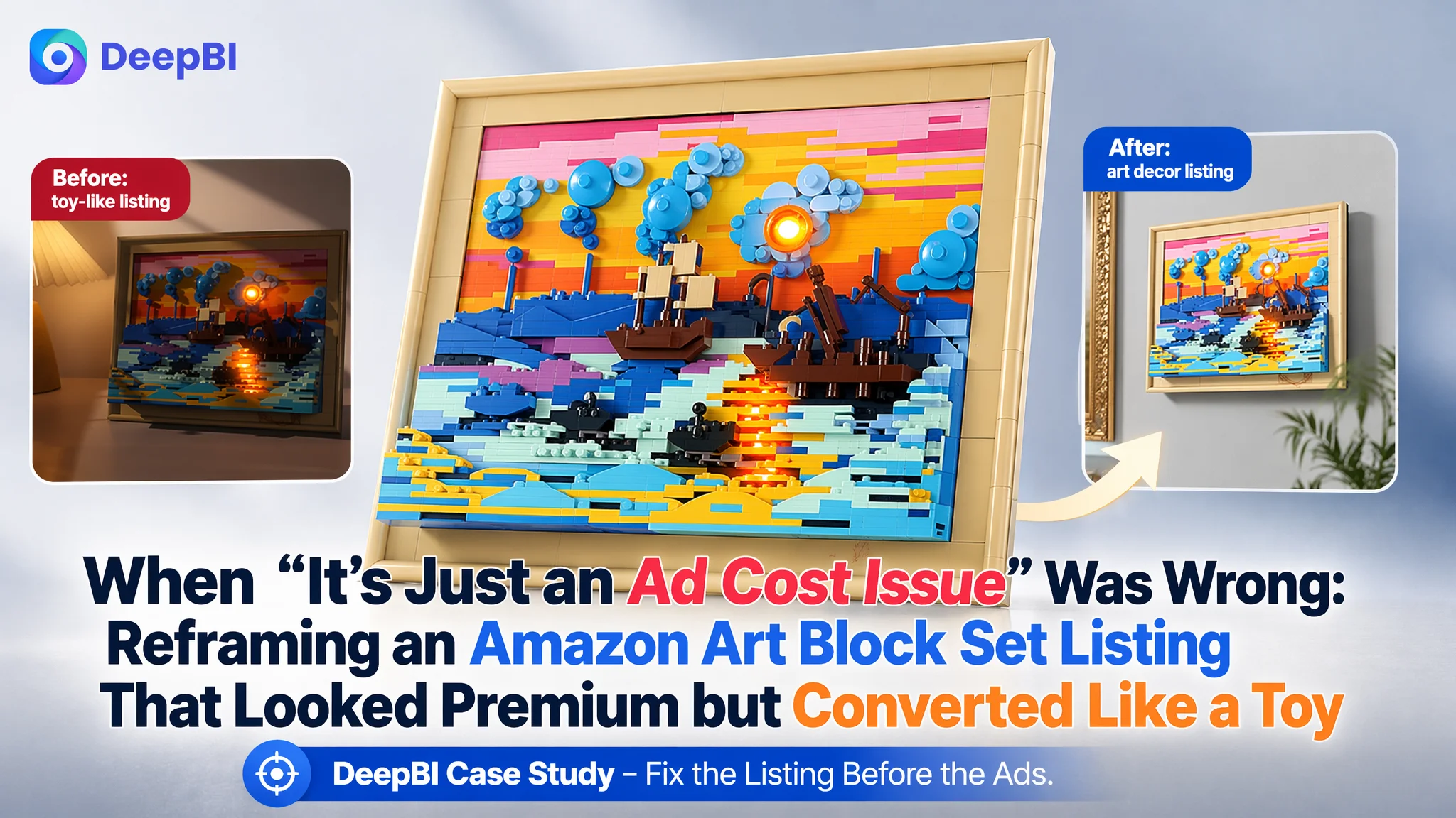 When “It’s Just an Ad Cost Issue” Was Wrong: Reframing an Amazon Art Block Set Listing That Looked Premium but Converted Like a Toy
