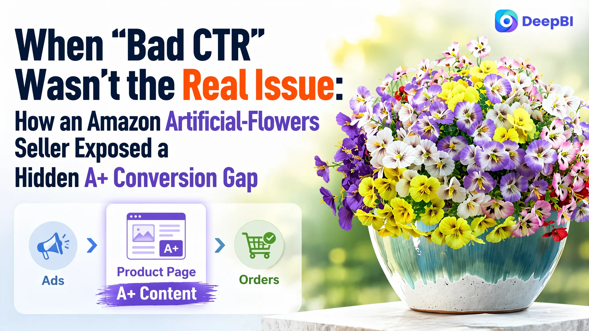 When “Bad CTR” Wasn’t the Real Issue: How an Amazon Artificial-Flowers Seller Exposed a Hidden A+ Conversion Gap