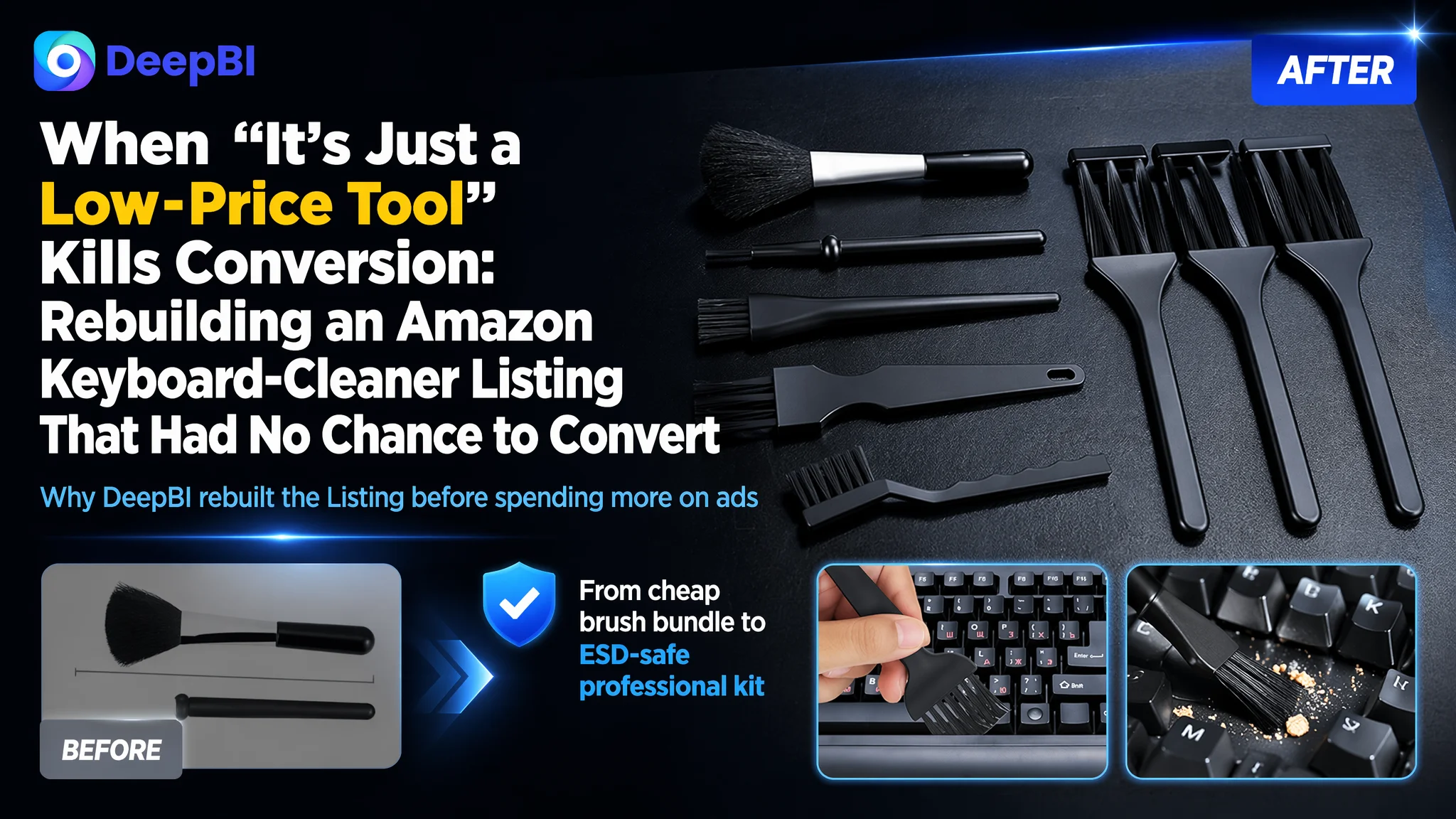 When “It’s Just a Low-Price Tool” Kills Conversion: Rebuilding an Amazon Keyboard-Cleaner Listing That Had No Chance to Convert