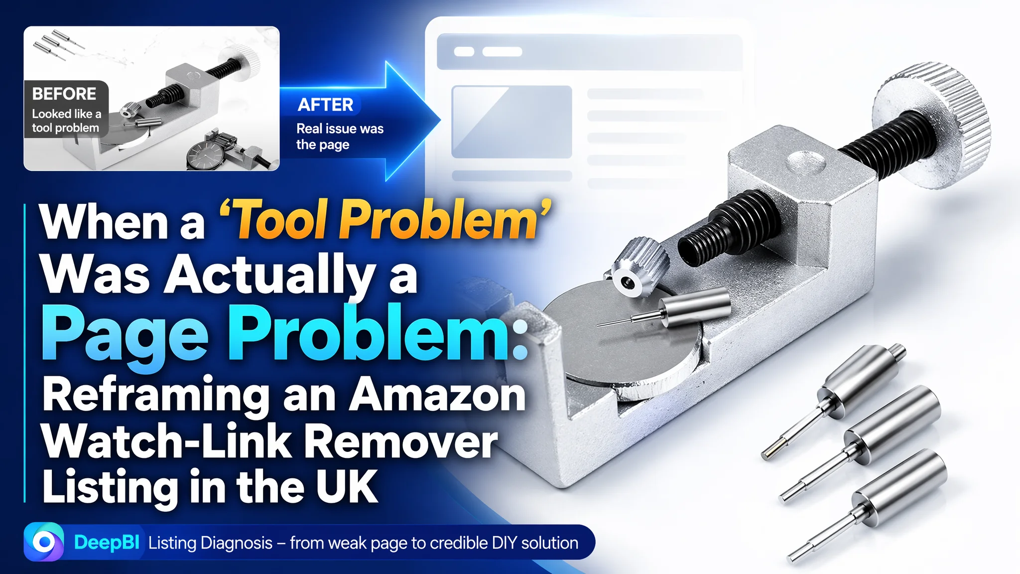 When a “Tool Problem” Was Actually a Page Problem: Reframing an Amazon Watch-Link Remover Listing in the UK