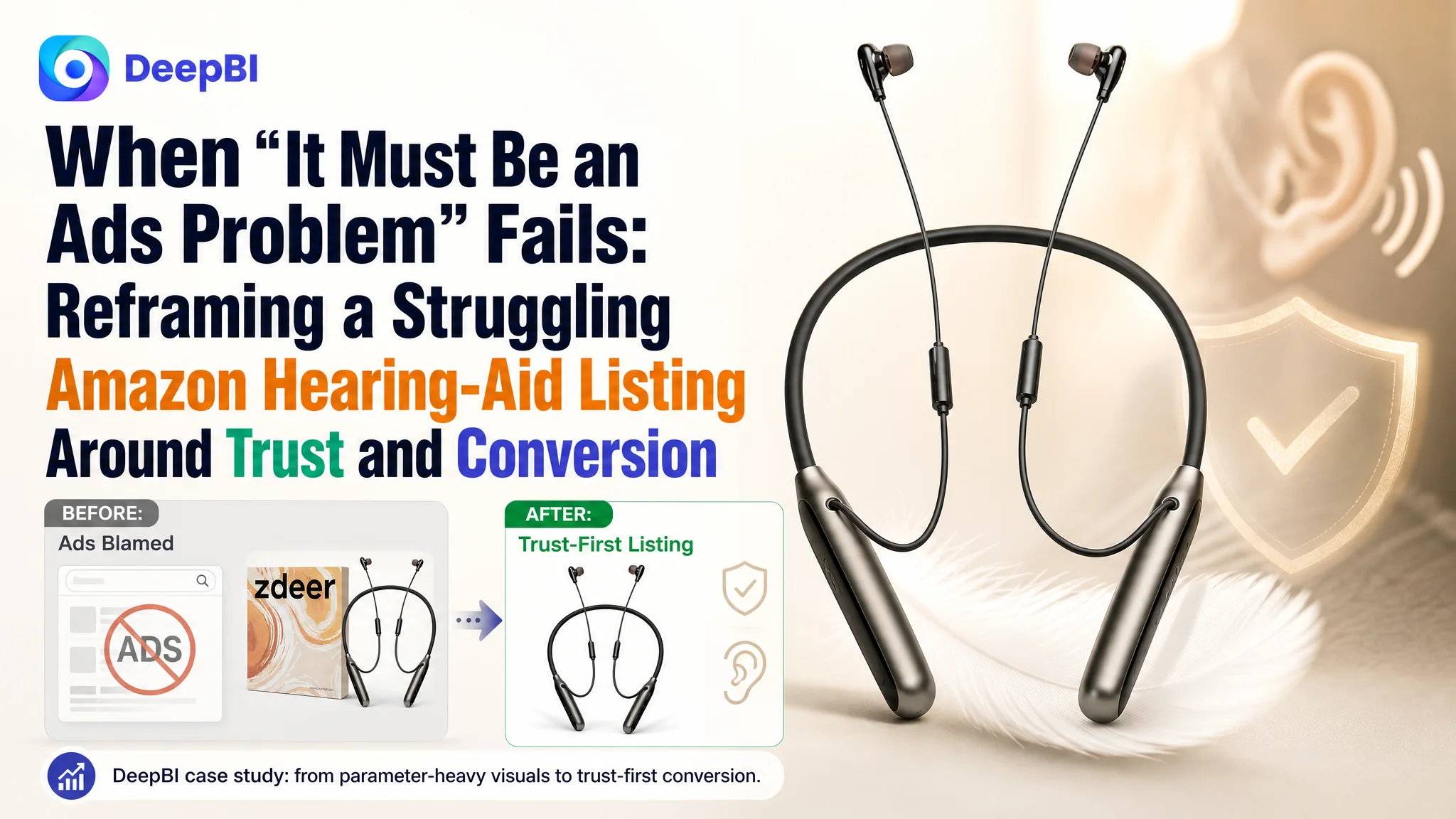 When “It Must Be an Ads Problem” Fails: Reframing a Struggling Amazon Hearing-Aid Listing Around Trust and Conversion