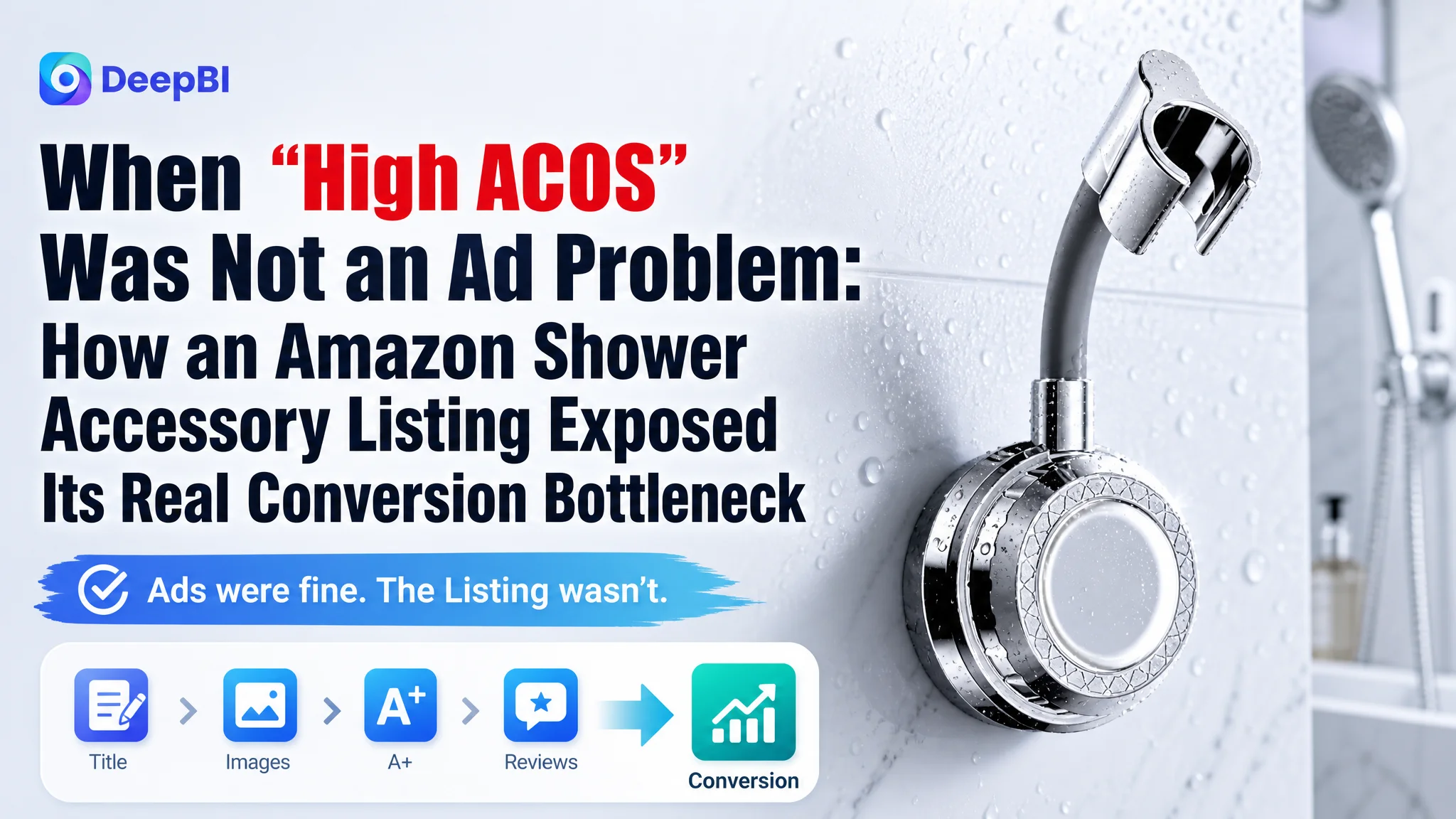 When “High ACOS” Was Not an Ad Problem: How an Amazon Shower Accessory Listing Exposed Its Real Conversion Bottleneck