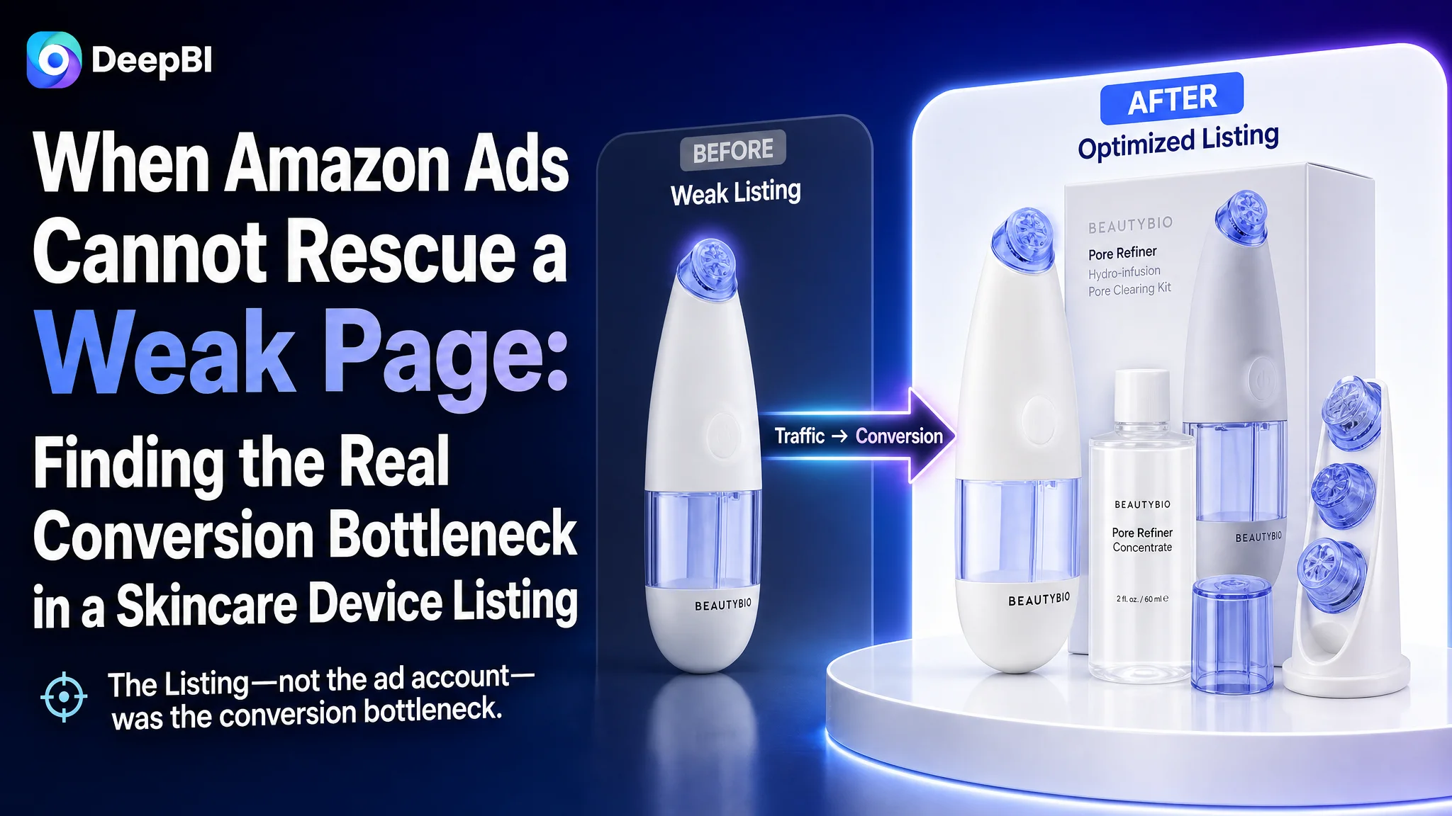 When Amazon Ads Cannot Rescue a Weak Page: Finding the Real Conversion Bottleneck in a Skincare Device Listing
