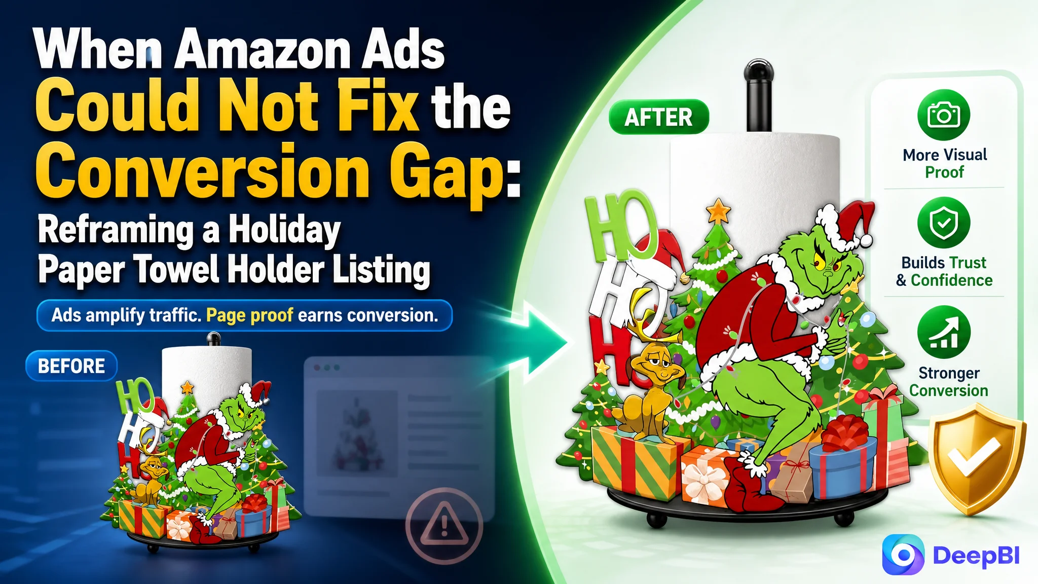 When Amazon Ads Could Not Fix the Conversion Gap: Reframing a Holiday Paper Towel Holder Listing