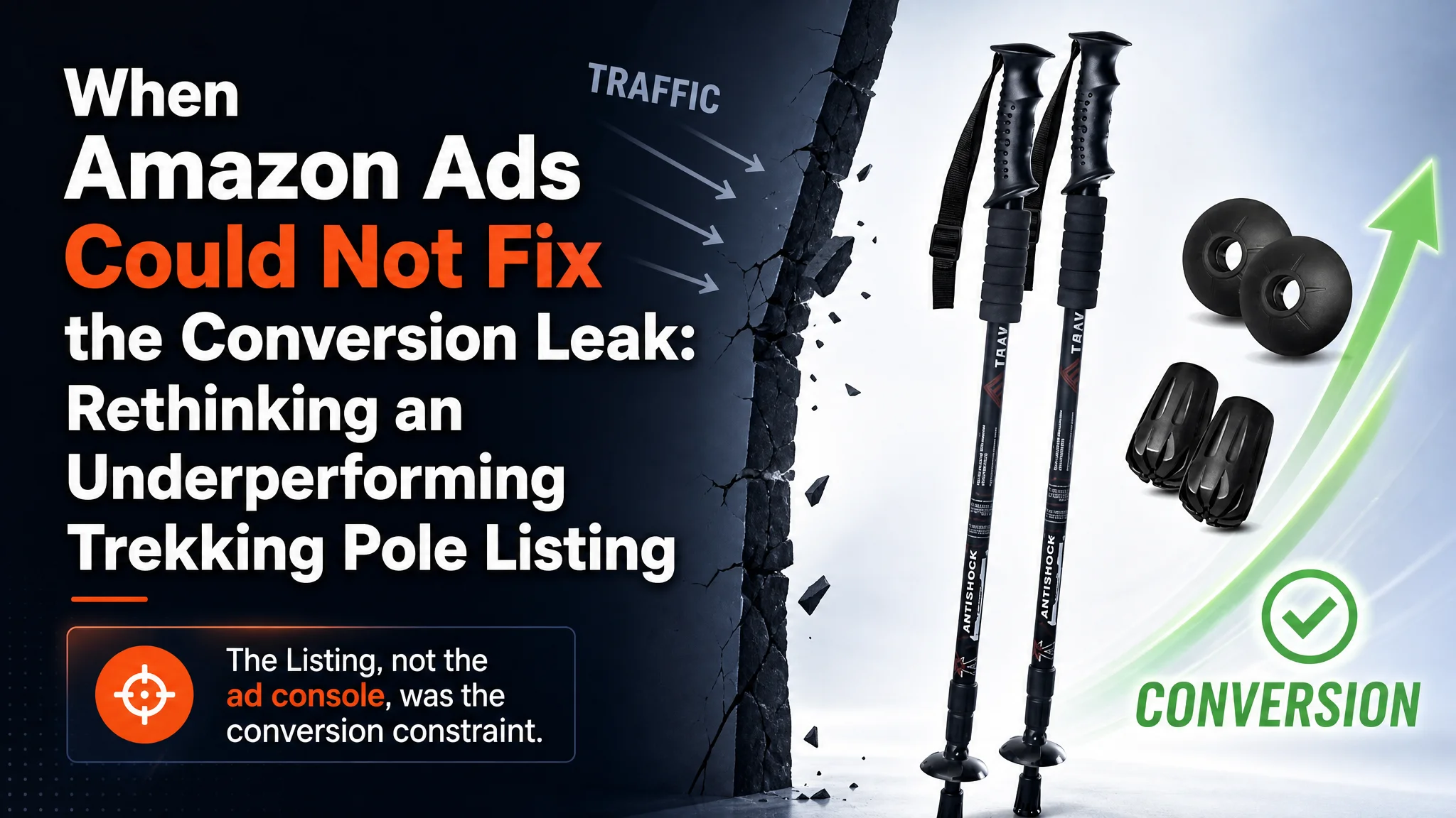 When Amazon Ads Could Not Fix the Conversion Leak: Rethinking an Underperforming Trekking Pole Listing