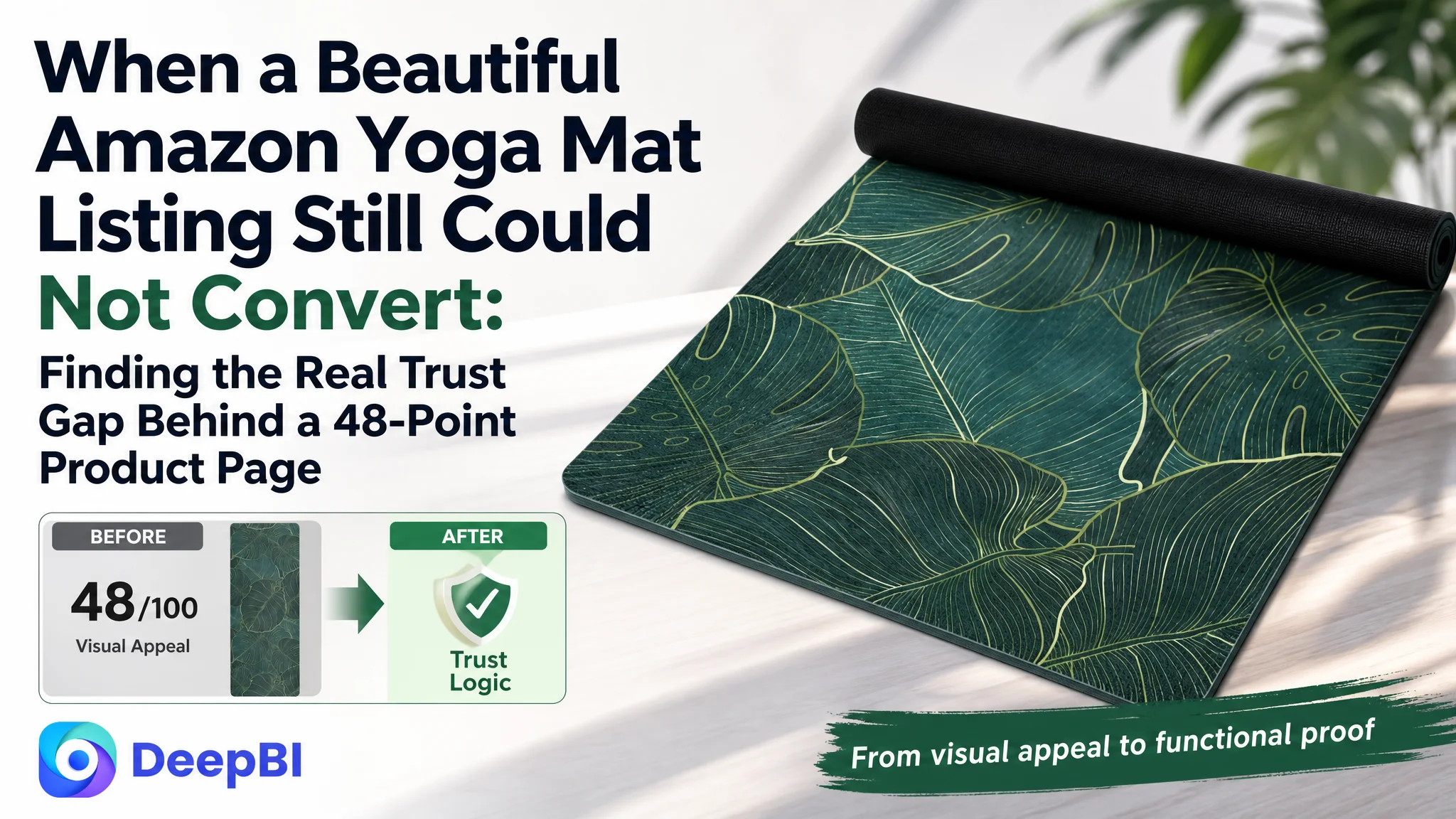 When a Beautiful Amazon Yoga Mat Listing Still Could Not Convert: Finding the Real Trust Gap Behind a 48-Point Product Page