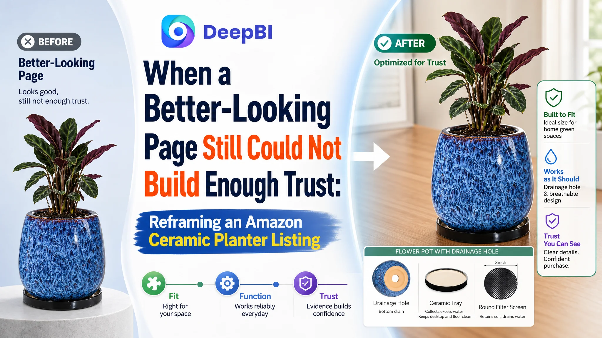 When a Better-Looking Page Still Could Not Build Enough Trust: Reframing an Amazon Ceramic Planter Listing