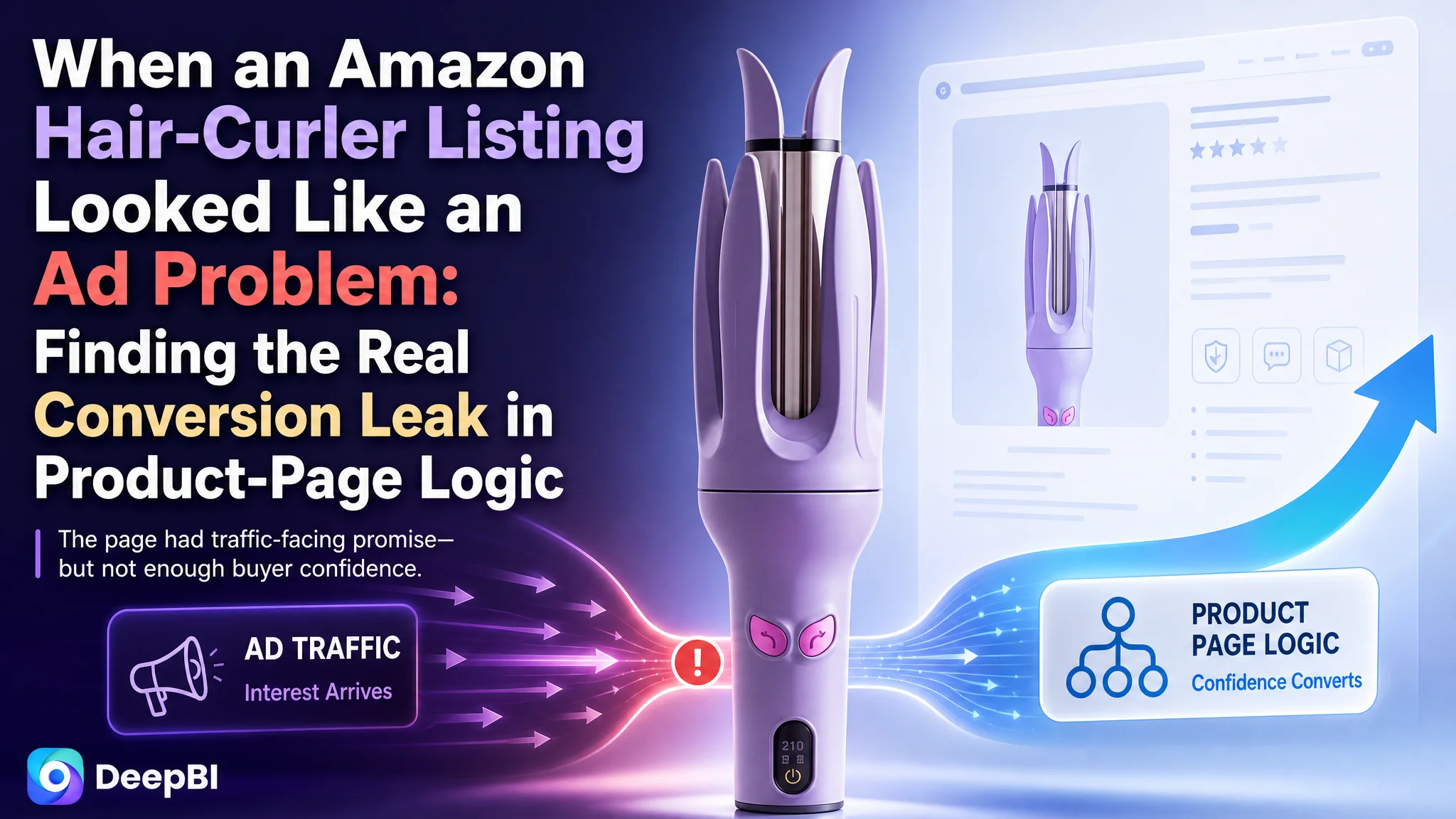 When an Amazon Hair-Curler Listing Looked Like an Ad Problem: Finding the Real Conversion Leak in Product-Page Logic
