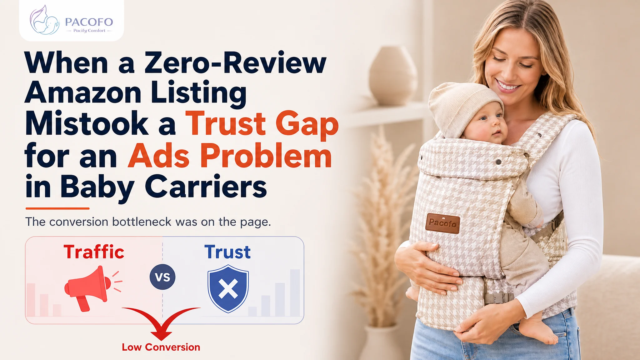 When a Zero-Review Amazon Listing Mistook a Trust Gap for an Ads Problem in Baby Carriers