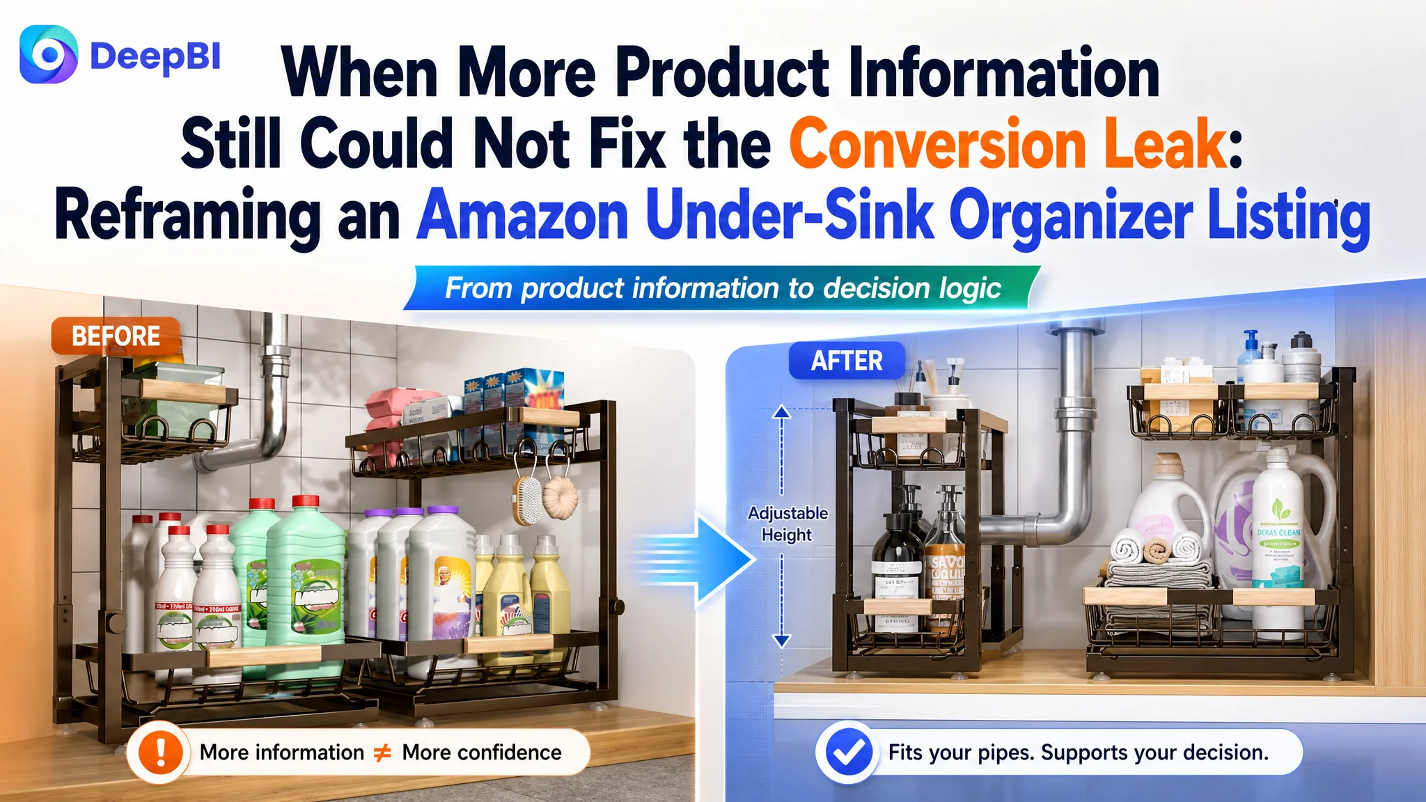 When More Product Information Still Could Not Fix the Conversion Leak: Reframing an Amazon Under-Sink Organizer Listing