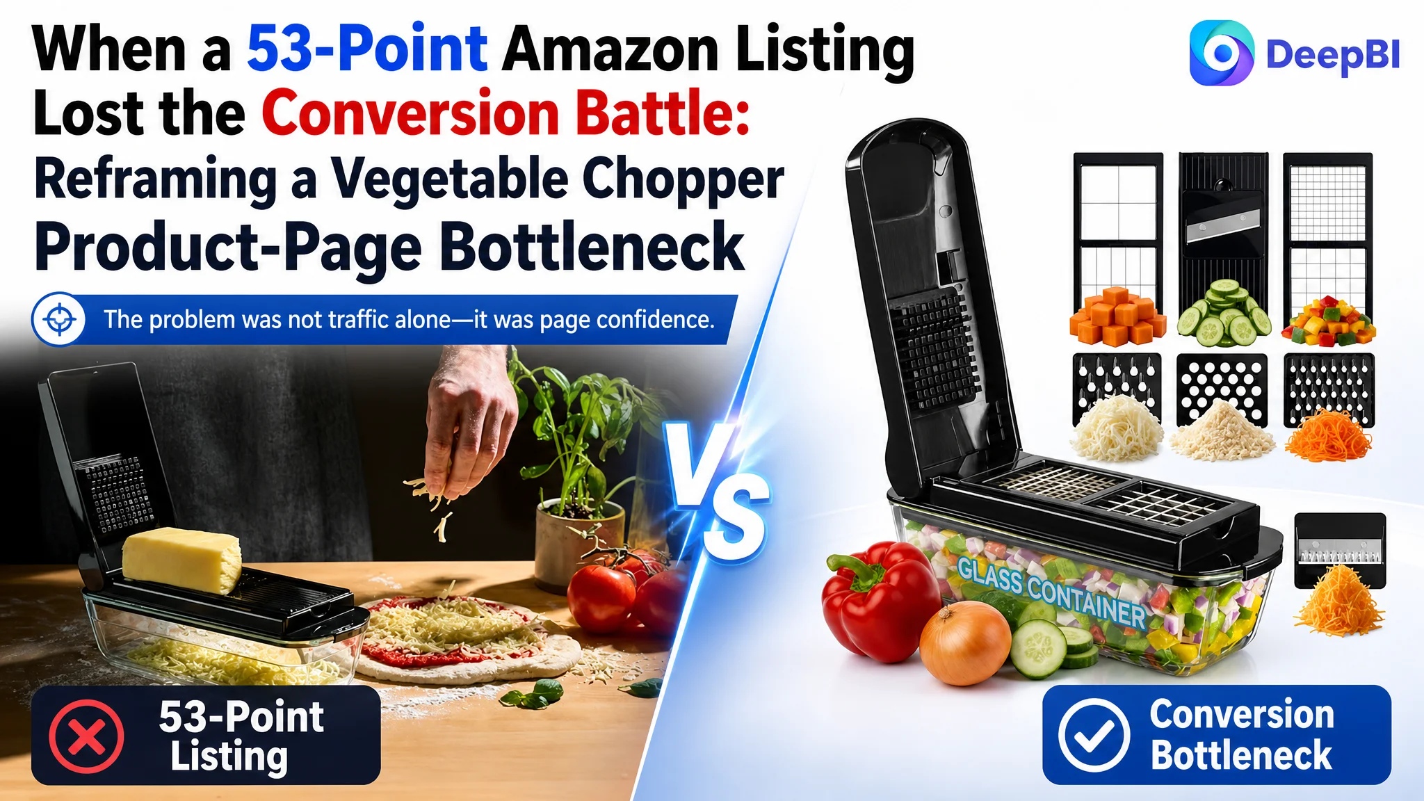When a 53-Point Amazon Listing Lost the Conversion Battle: Reframing a Vegetable Chopper Product-Page Bottleneck