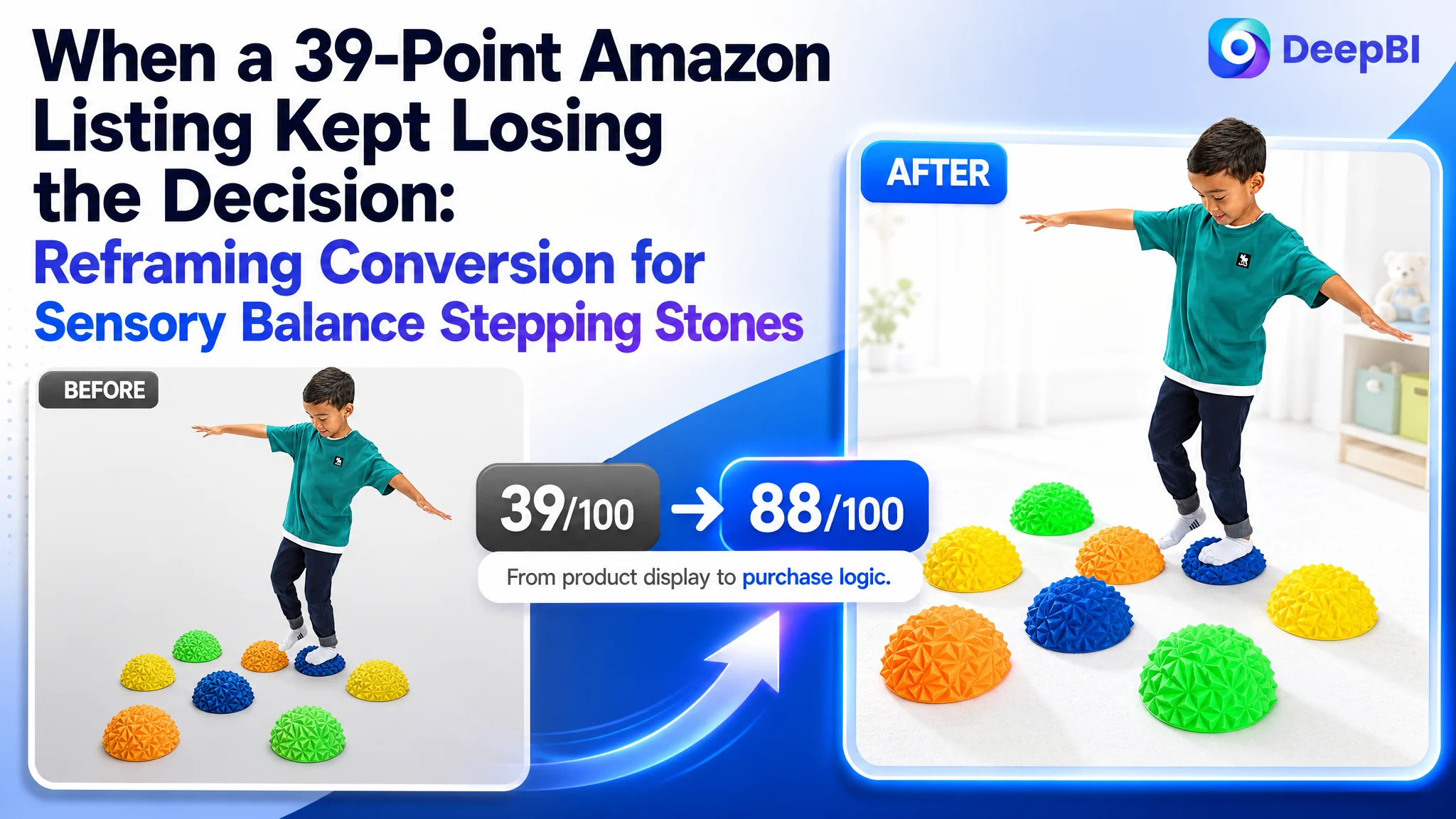 When a 39-Point Amazon Listing Kept Losing the Decision: Reframing Conversion for Sensory Balance Stepping Stones