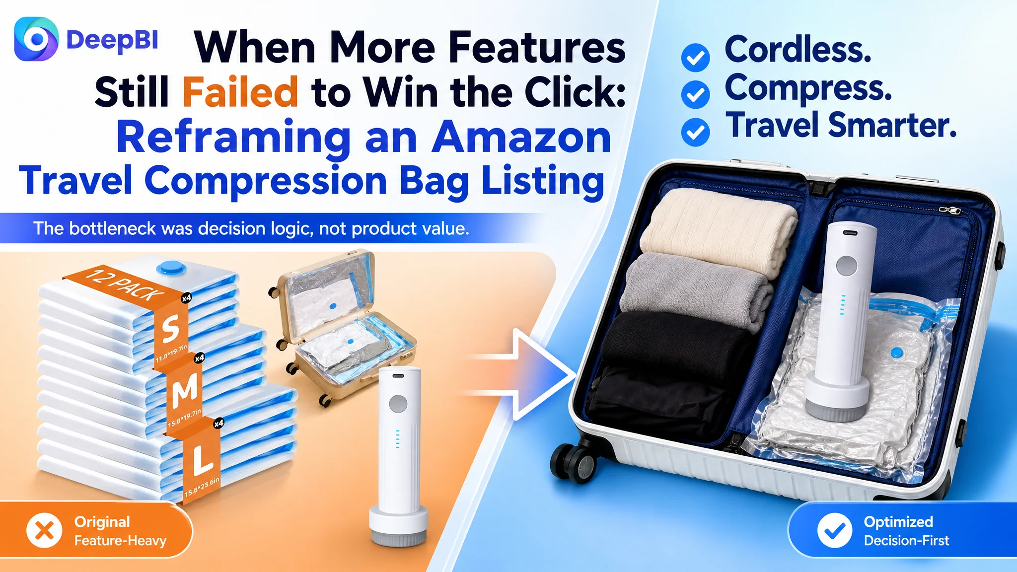 When More Features Still Failed to Win the Click: Reframing an Amazon Travel Compression Bag Listing