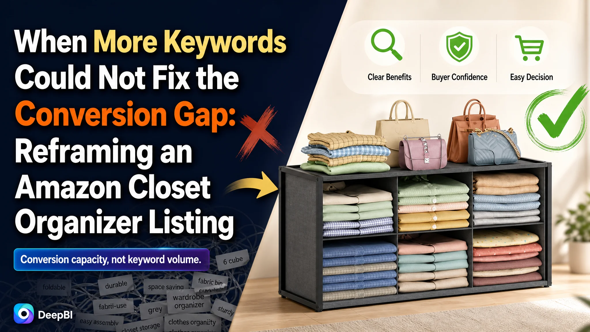 When More Keywords Could Not Fix the Conversion Gap: Reframing an Amazon Closet Organizer Listing