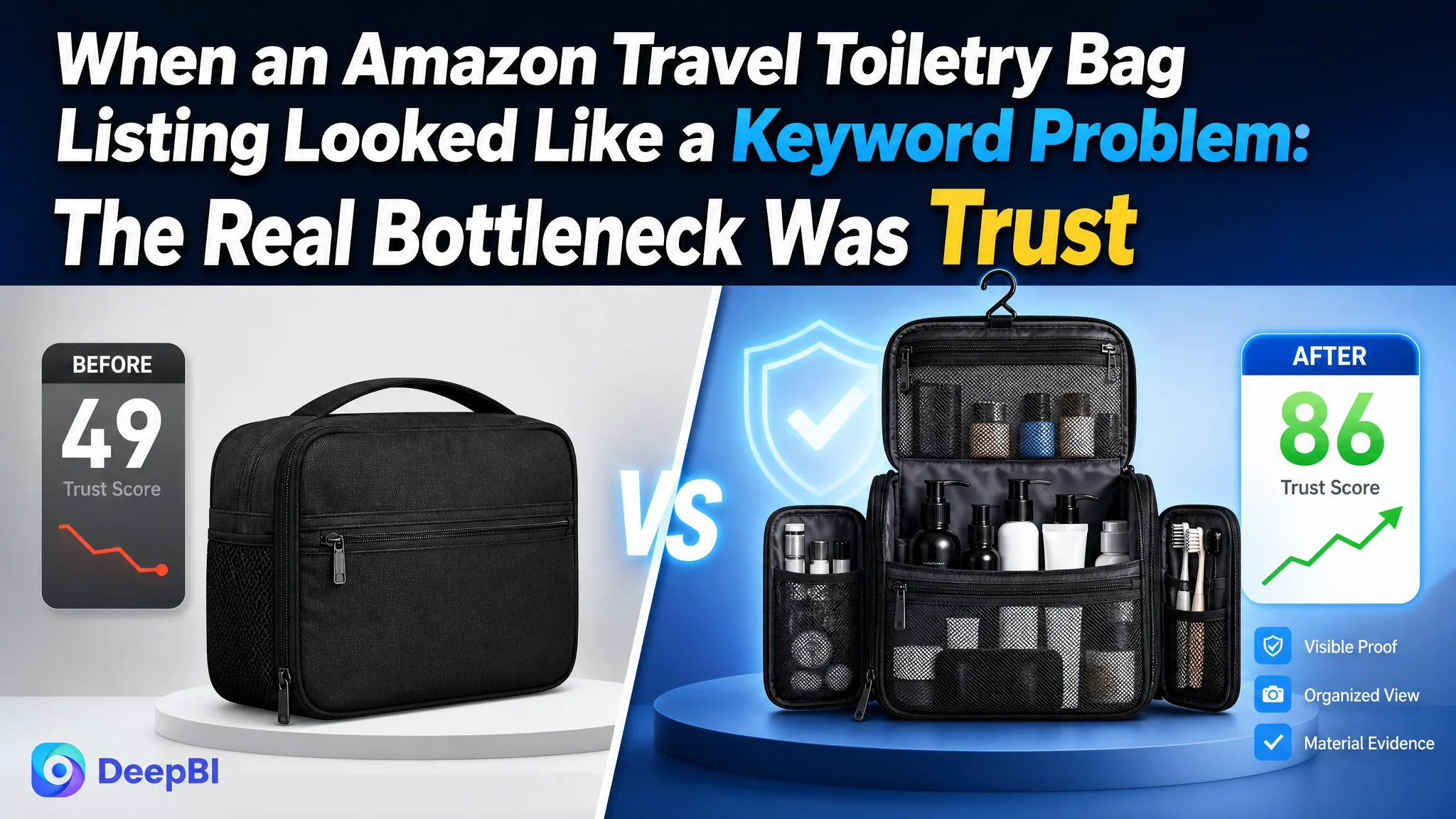 When an Amazon Travel Toiletry Bag Listing Looked Like a Keyword Problem: The Real Bottleneck Was Trust