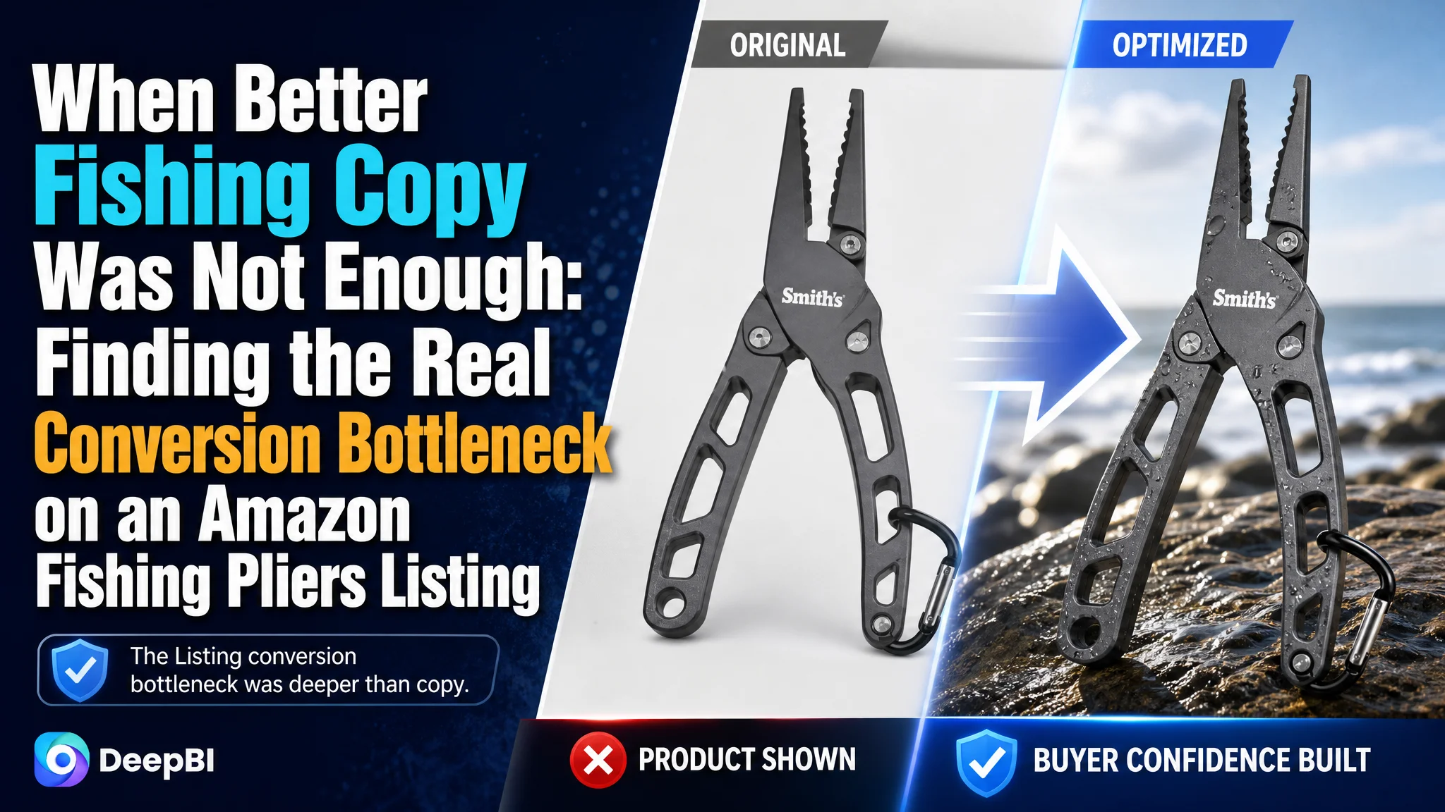 When Better Fishing Copy Was Not Enough: Finding the Real Conversion Bottleneck on an Amazon Fishing Pliers Listing