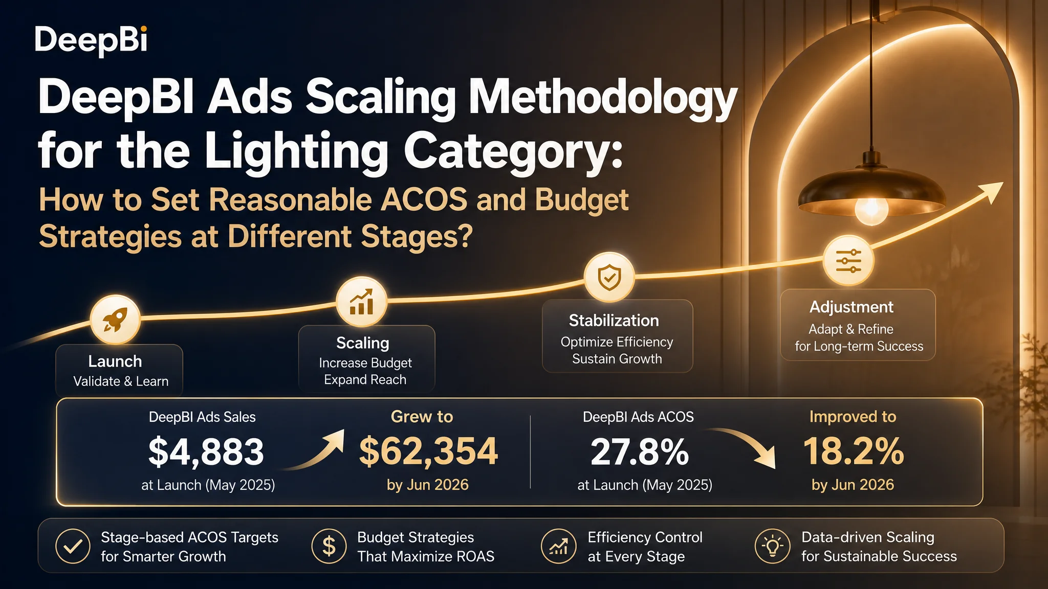 DeepBI Ads Scaling Methodology for the Lighting Category: A Practical Framework for Amazon ACOS Control and Budget Allocation