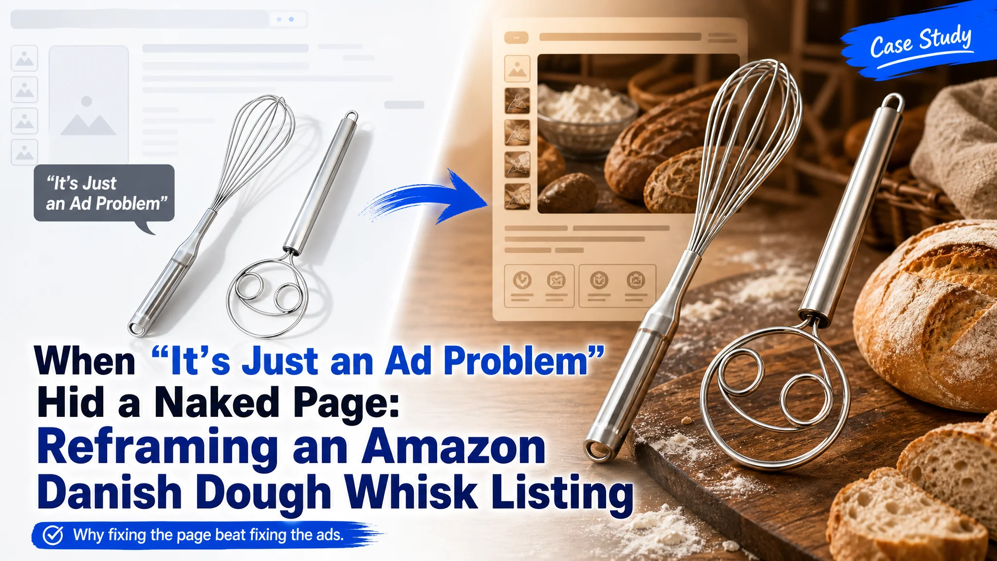 When “It’s Just an Ad Problem” Hid a Naked Page: Reframing an Amazon Danish Dough Whisk Listing