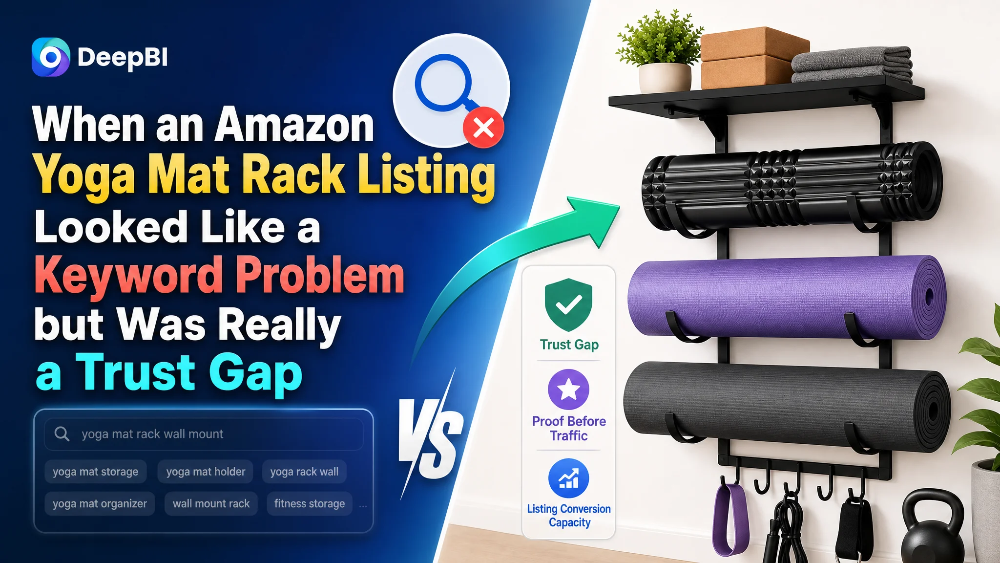 When an Amazon Yoga Mat Rack Listing Looked Like a Keyword Problem but Was Really a Trust Gap