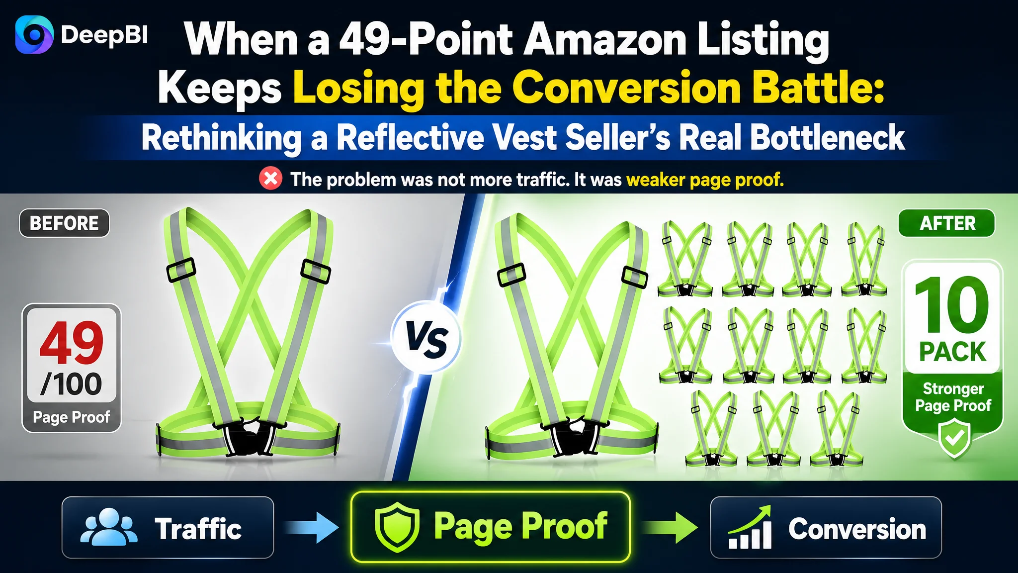 When a 49-Point Amazon Listing Keeps Losing the Conversion Battle: Rethinking a Reflective Vest Seller’s Real Bottleneck